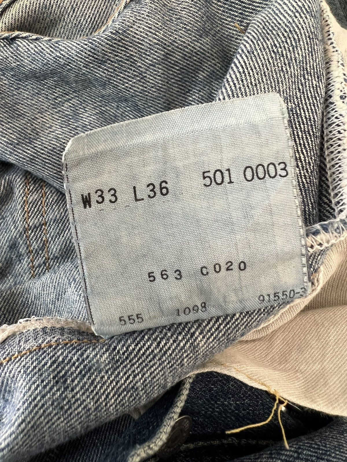 Levi's Vintage Clothing 1998 LVC Levi’s 501 XX Selvedge Denim Dirty Trashed Jeans Size US 32 / EU 48 - 22 Thumbnail