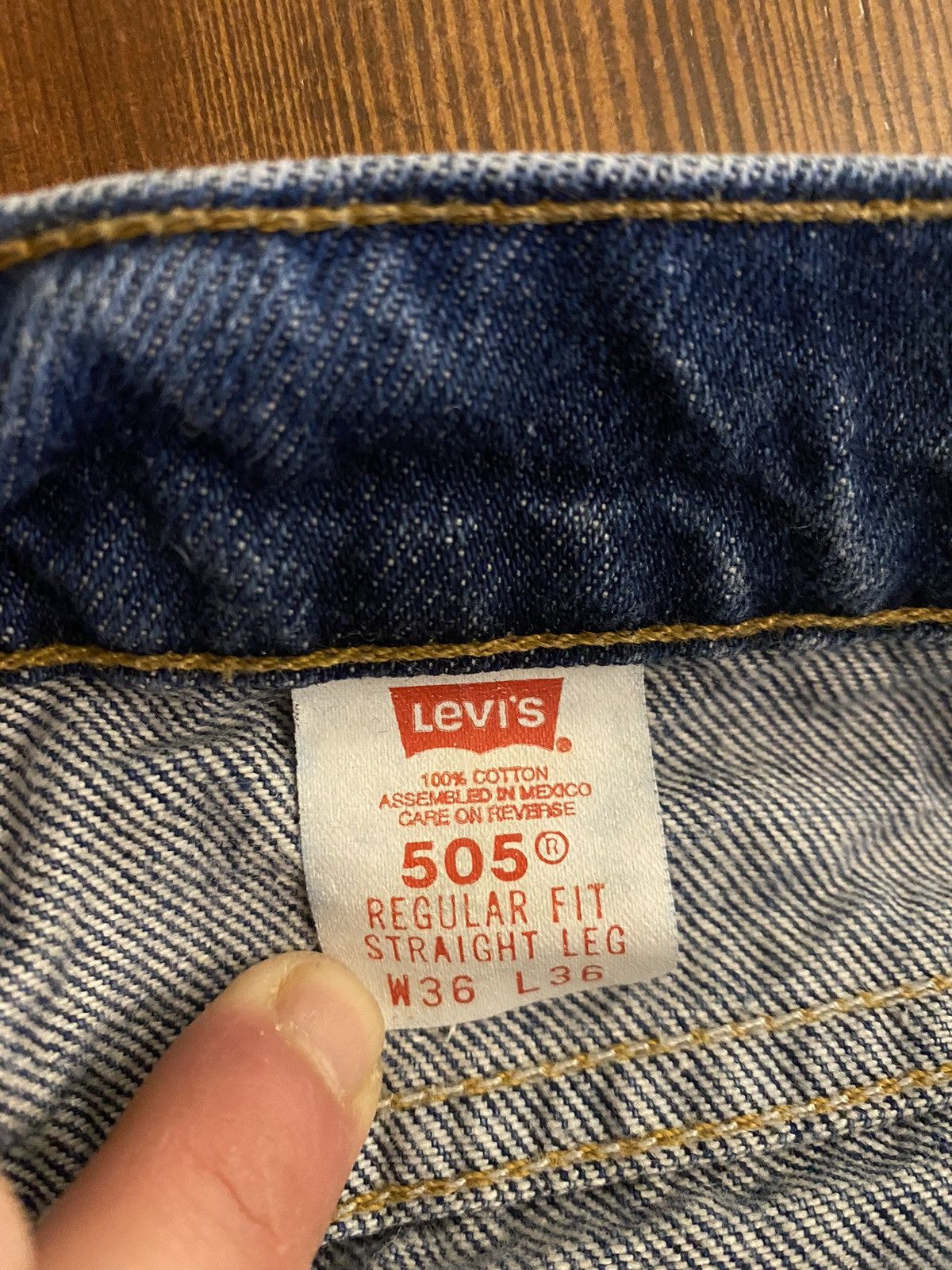 Levi's Vintage ‘96 Levi’s Orange Tab 505 Regular Fit 34x34 Size US 34 / EU 50 - 8 Thumbnail
