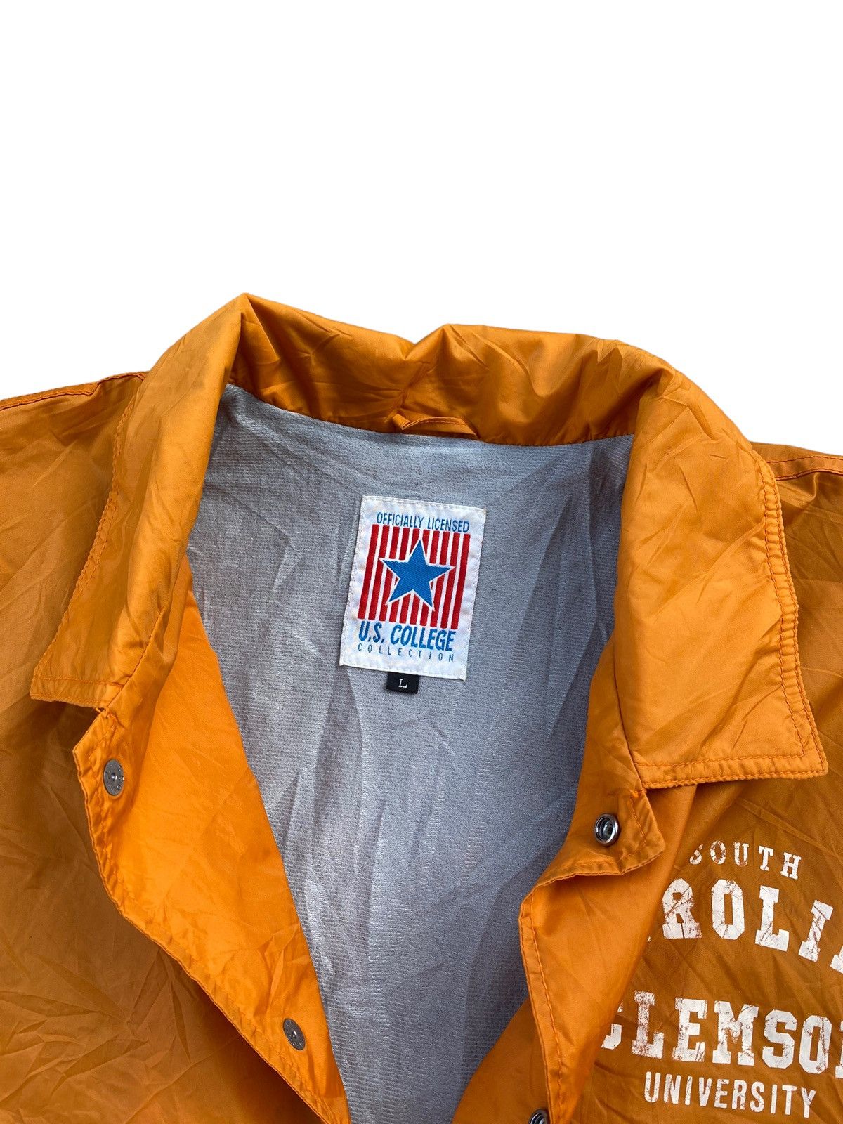 Vintage 90s Vintage Clemson University Button Up Coach Jacket. #A6 Size US L / EU 52-54 / 3 - 3 Thumbnail