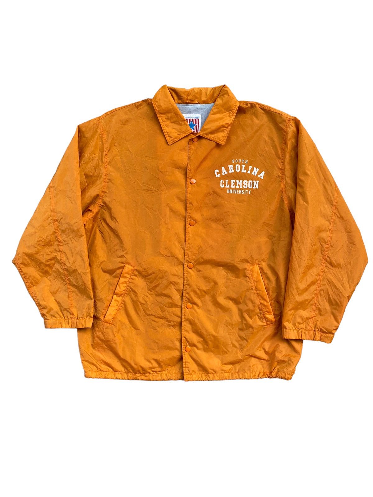 Vintage 90s Vintage Clemson University Button Up Coach Jacket. #A6 Size US L / EU 52-54 / 3 - 1 Thumbnail