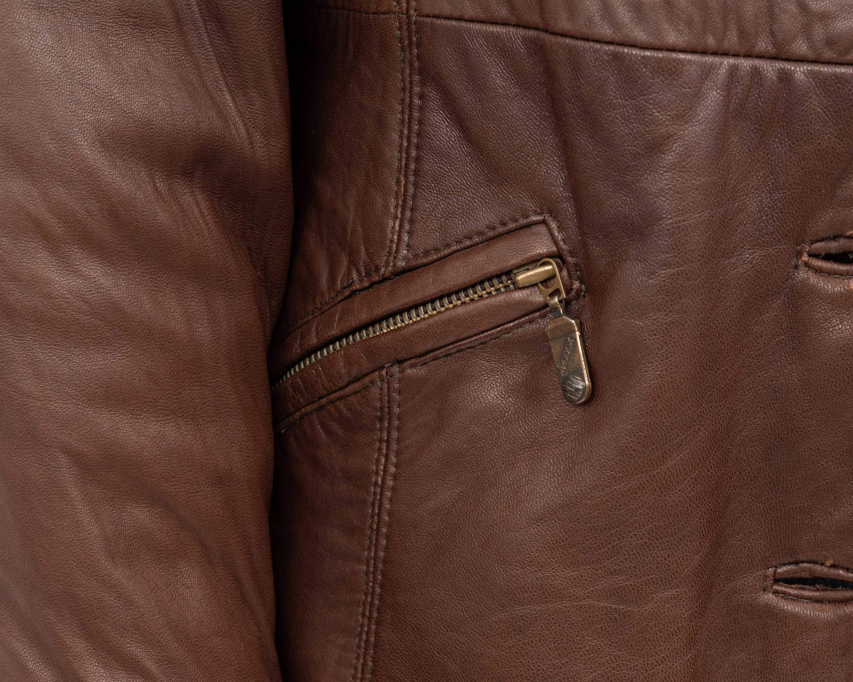 Other × Vintage Real Fox Fur Goat Leather Jacket Over Coat Belted Winter Size M / US 6-8 / IT 42-44 - 4 Thumbnail