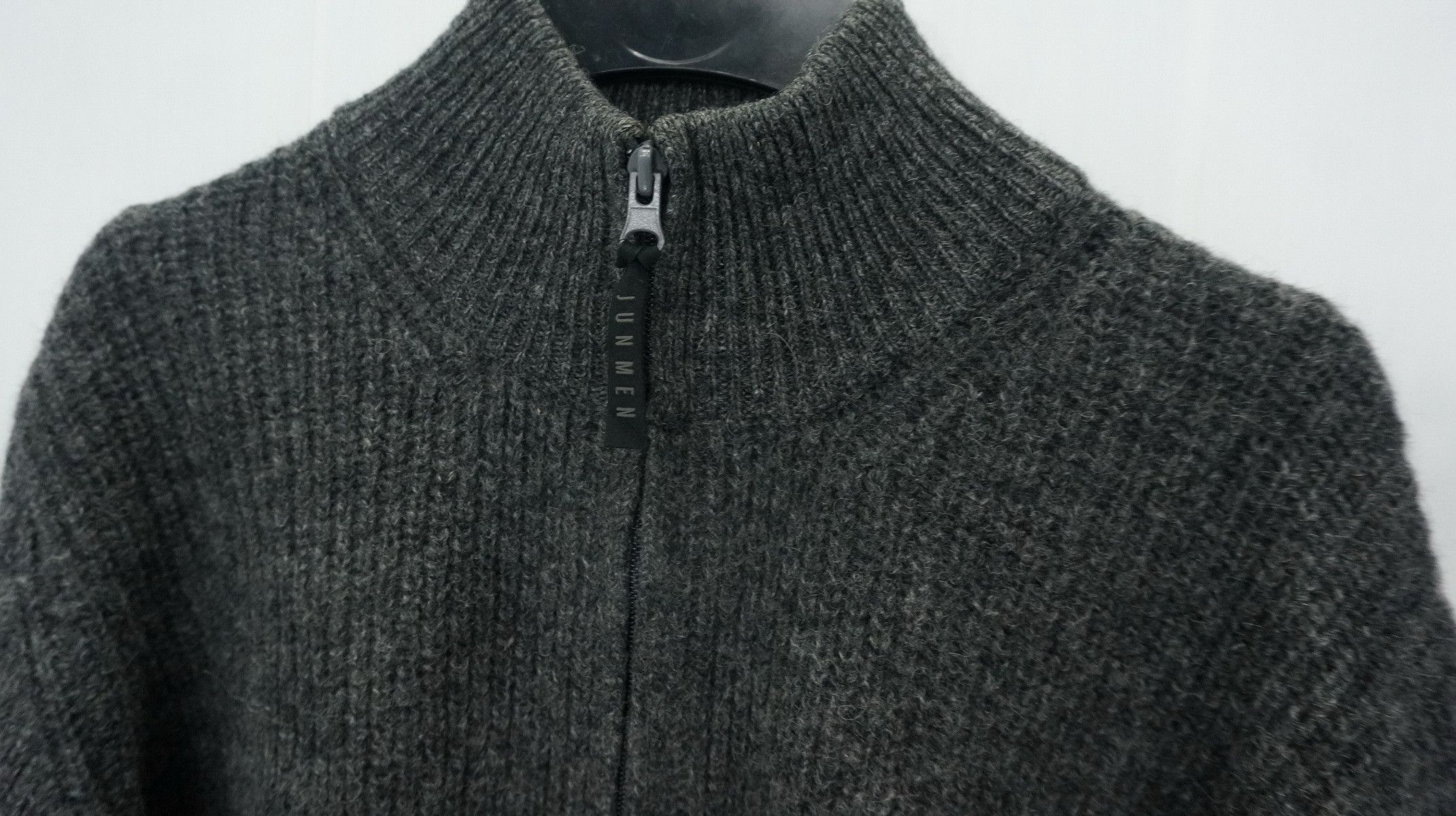 Japanese Brand Vintage JUNMEN Zipper Wool Sweater Size US M / EU 48-50 / 2 - 5 Thumbnail