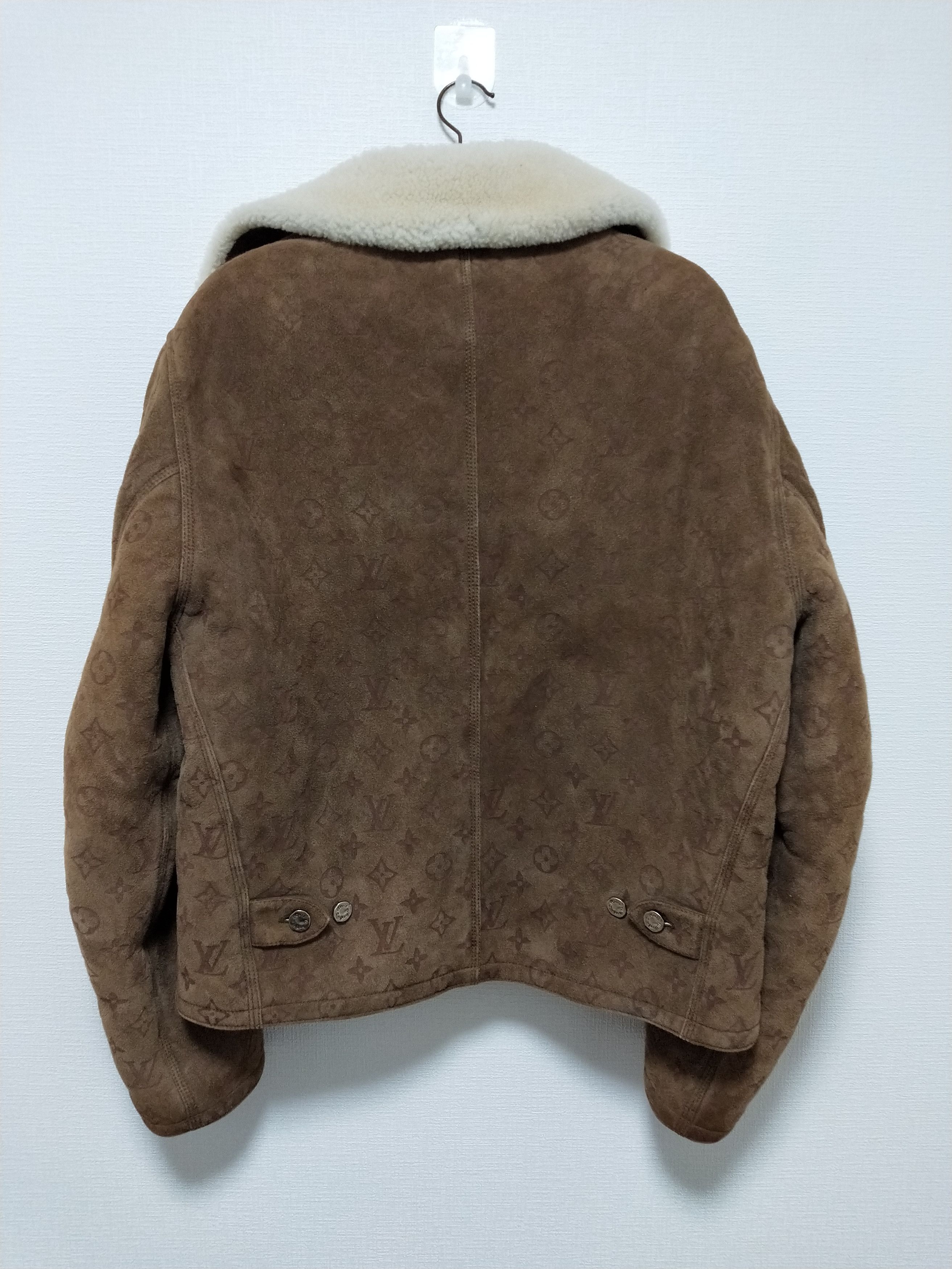 Louis Vuitton Monogram Embossed Shearling Jacket Size US L / EU 52-54 / 3 - 3 Thumbnail