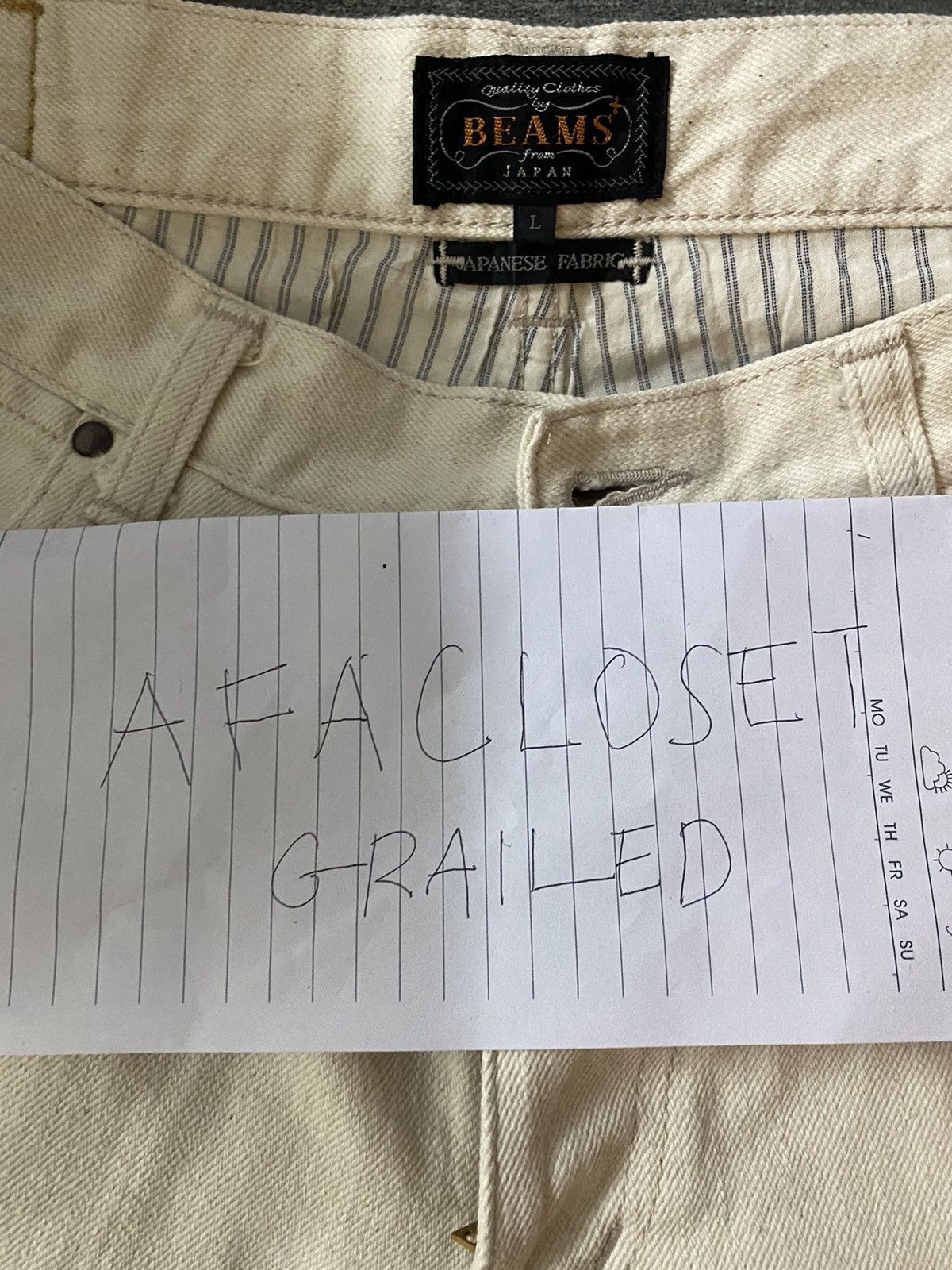 Beams Plus Beam Plus Denim White Vintage Size US 35 - 9 Thumbnail
