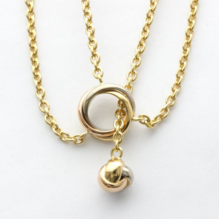 Cartier Cartier Baby Trinity Pampilles Necklace Pink Gold (18K),White