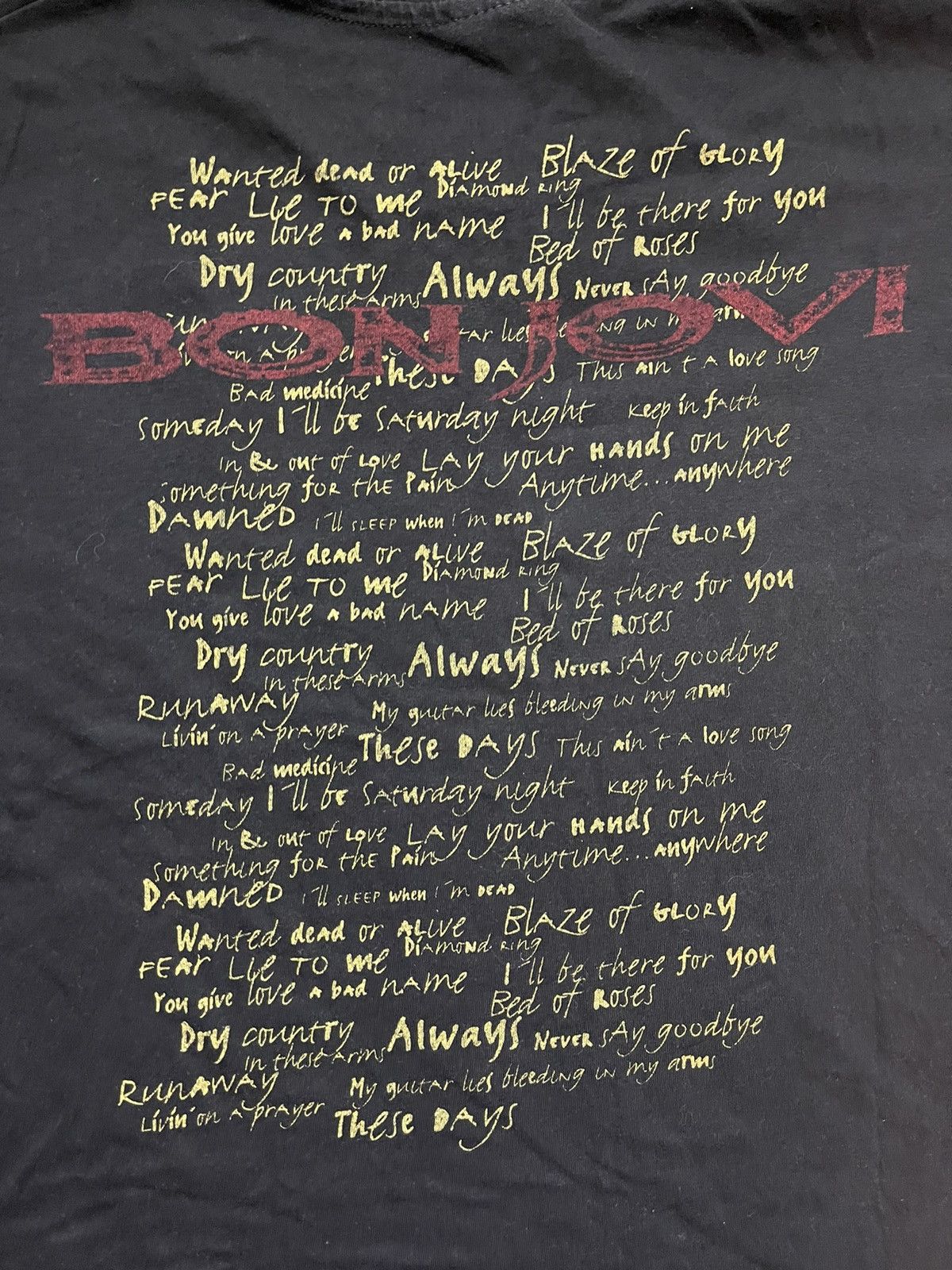 Band Tees × Bon Jovi Bon Jovi 1996 tour vintage t-shirt Size US XL / EU 56 / 4 - 6 Thumbnail