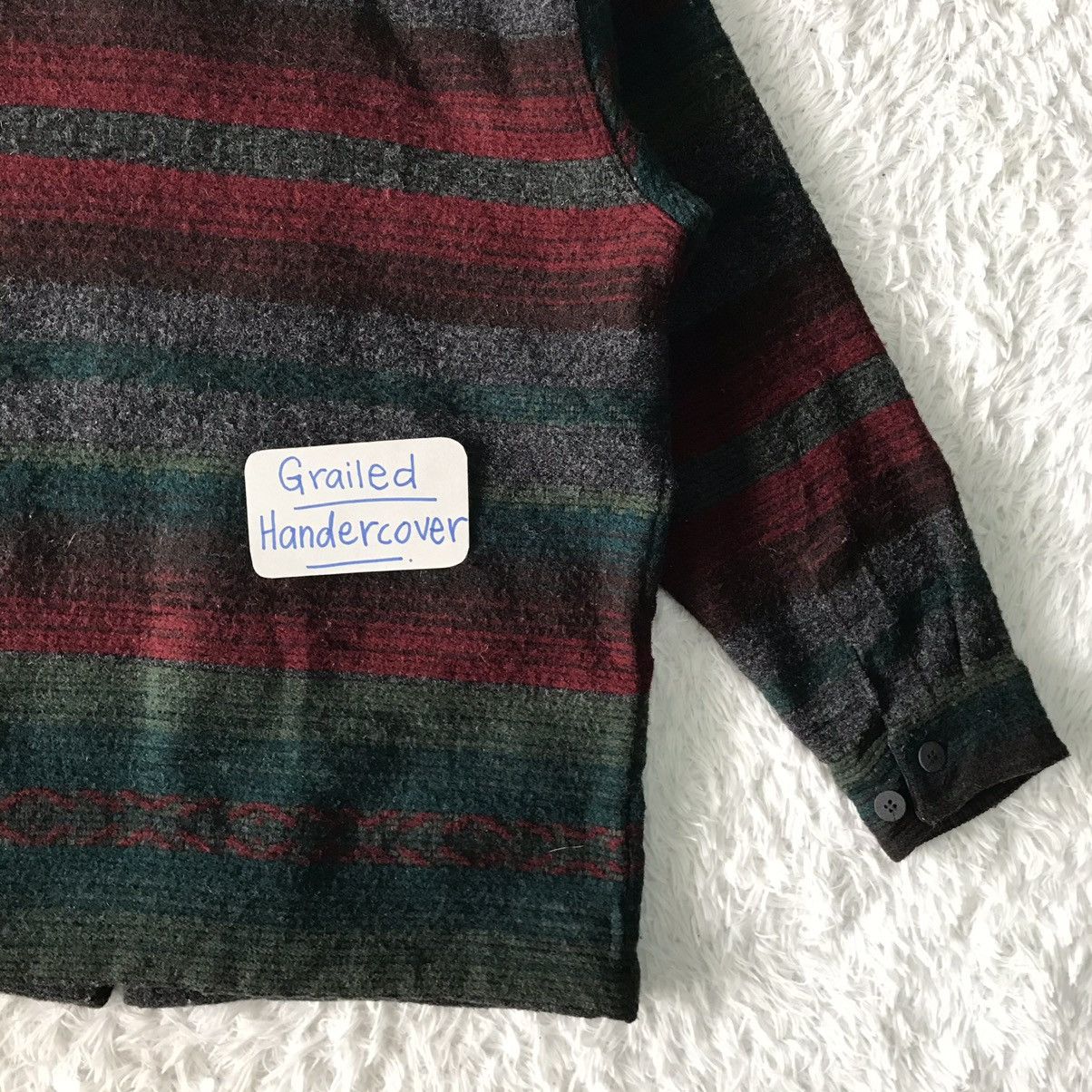 Vintage Vtg Woolrich Colourfull Stripes Wool Jacket Size US L / EU 52-54 / 3 - 8 Thumbnail