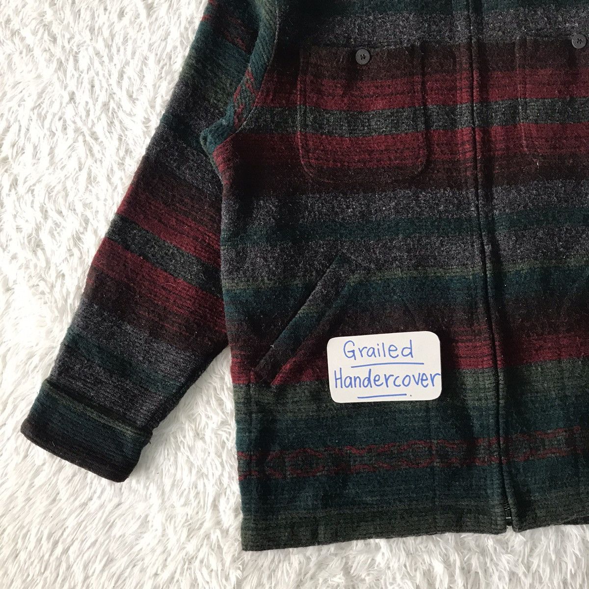 Vintage Vtg Woolrich Colourfull Stripes Wool Jacket Size US L / EU 52-54 / 3 - 3 Thumbnail