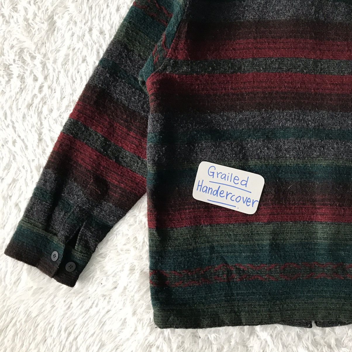 Vintage Vtg Woolrich Colourfull Stripes Wool Jacket Size US L / EU 52-54 / 3 - 7 Thumbnail