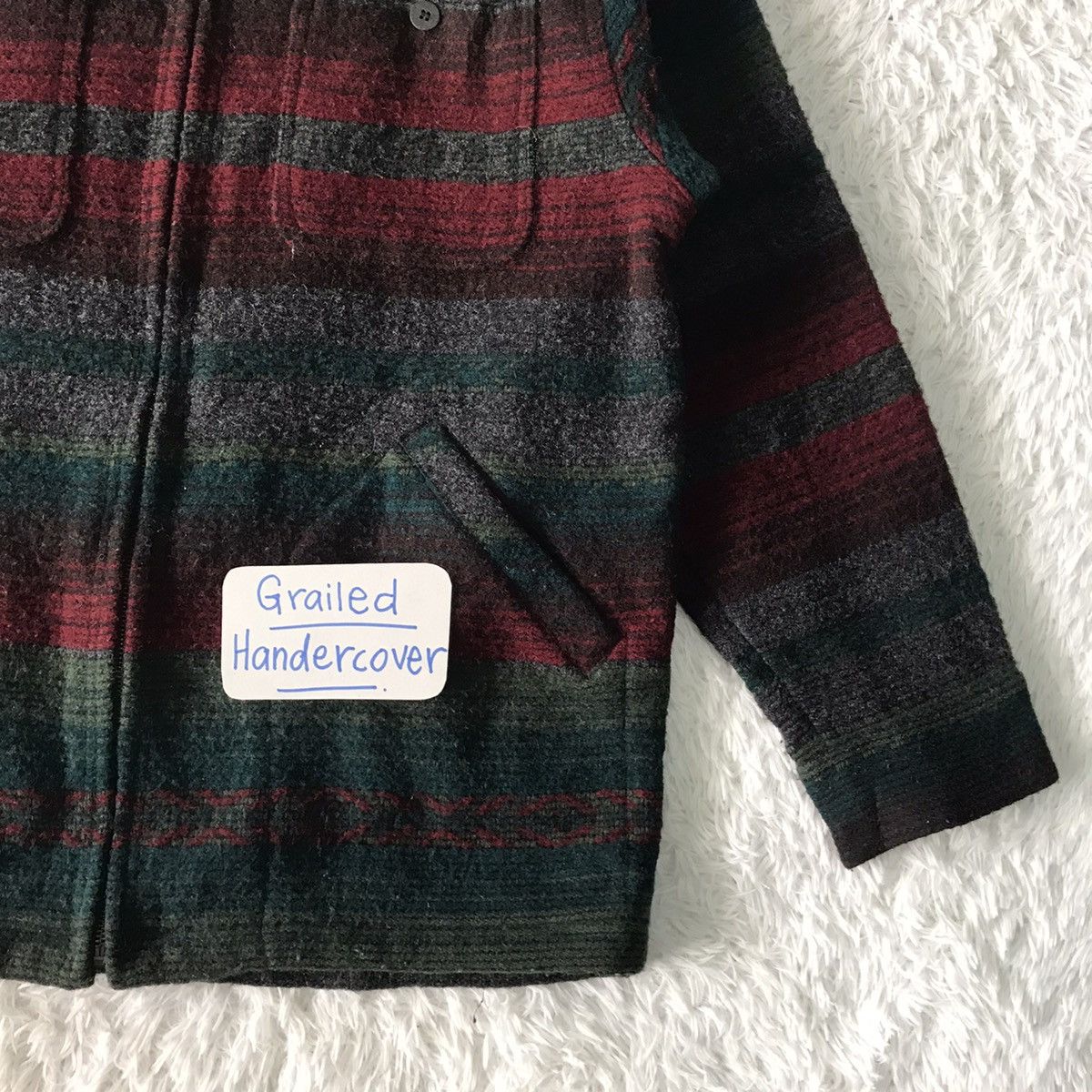 Vintage Vtg Woolrich Colourfull Stripes Wool Jacket Size US L / EU 52-54 / 3 - 4 Thumbnail