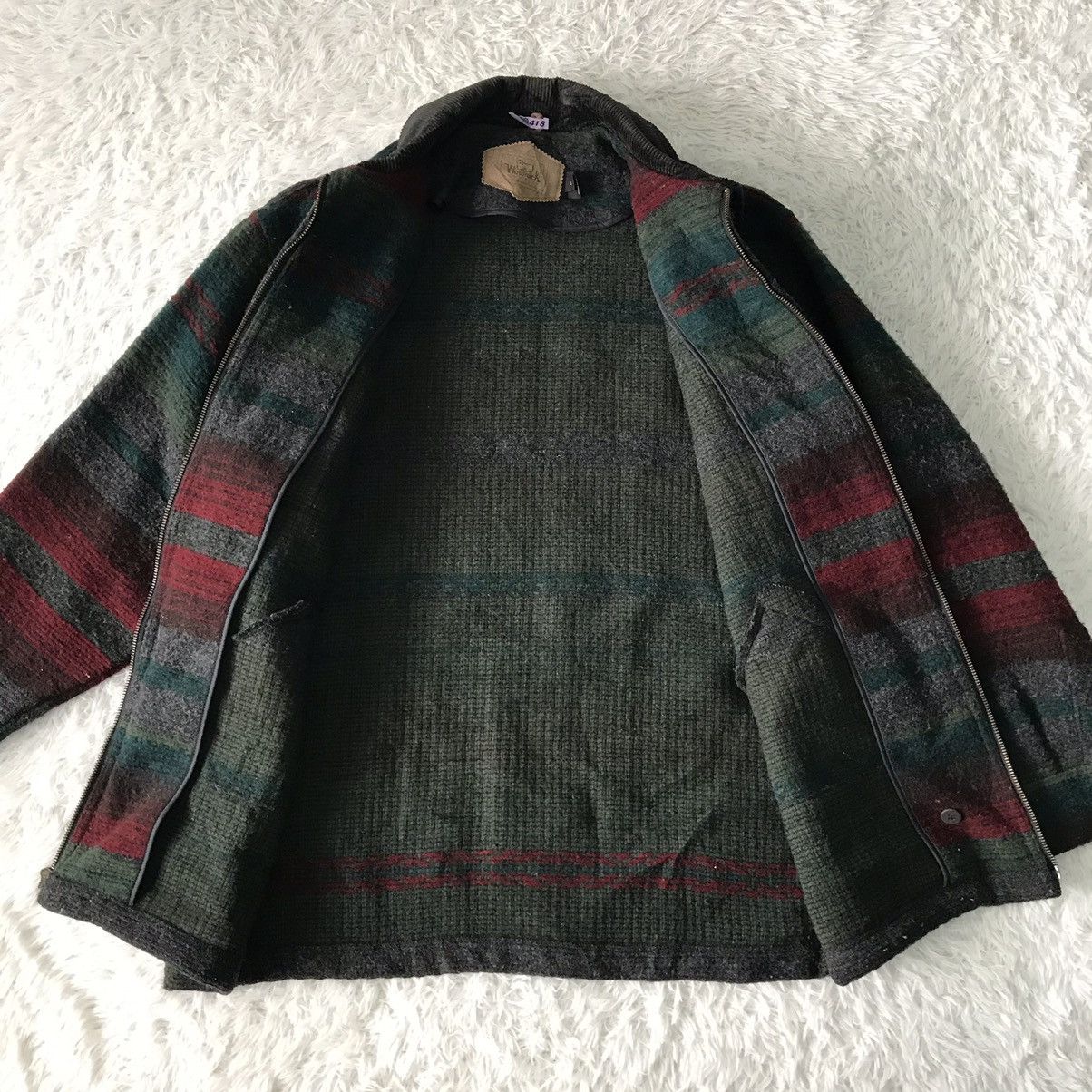 Vintage Vtg Woolrich Colourfull Stripes Wool Jacket Size US L / EU 52-54 / 3 - 11 Thumbnail