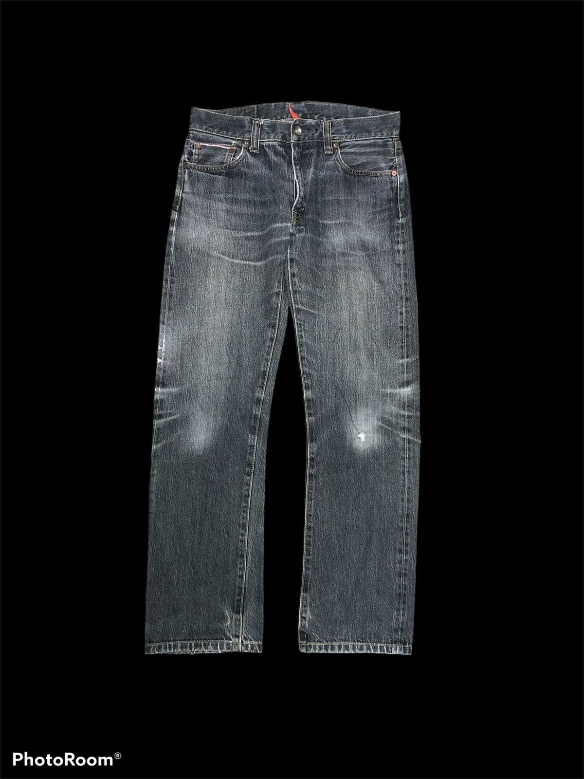 Uniqlo SELVEDGE⚡️⚡️UNIQLO DISTRESSED WASHED BLACK DENIM Size US 30 / EU 46 - 1 Thumbnail