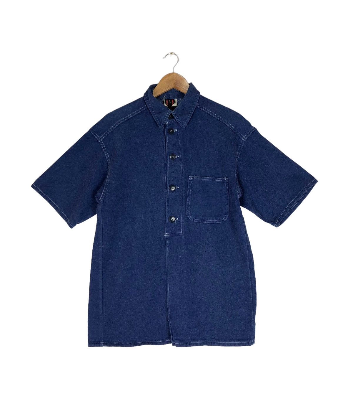 Vintage Vintage Kempel Germany Work Wear Button Shirt Size US M / EU 48-50 / 2 - 1 Thumbnail