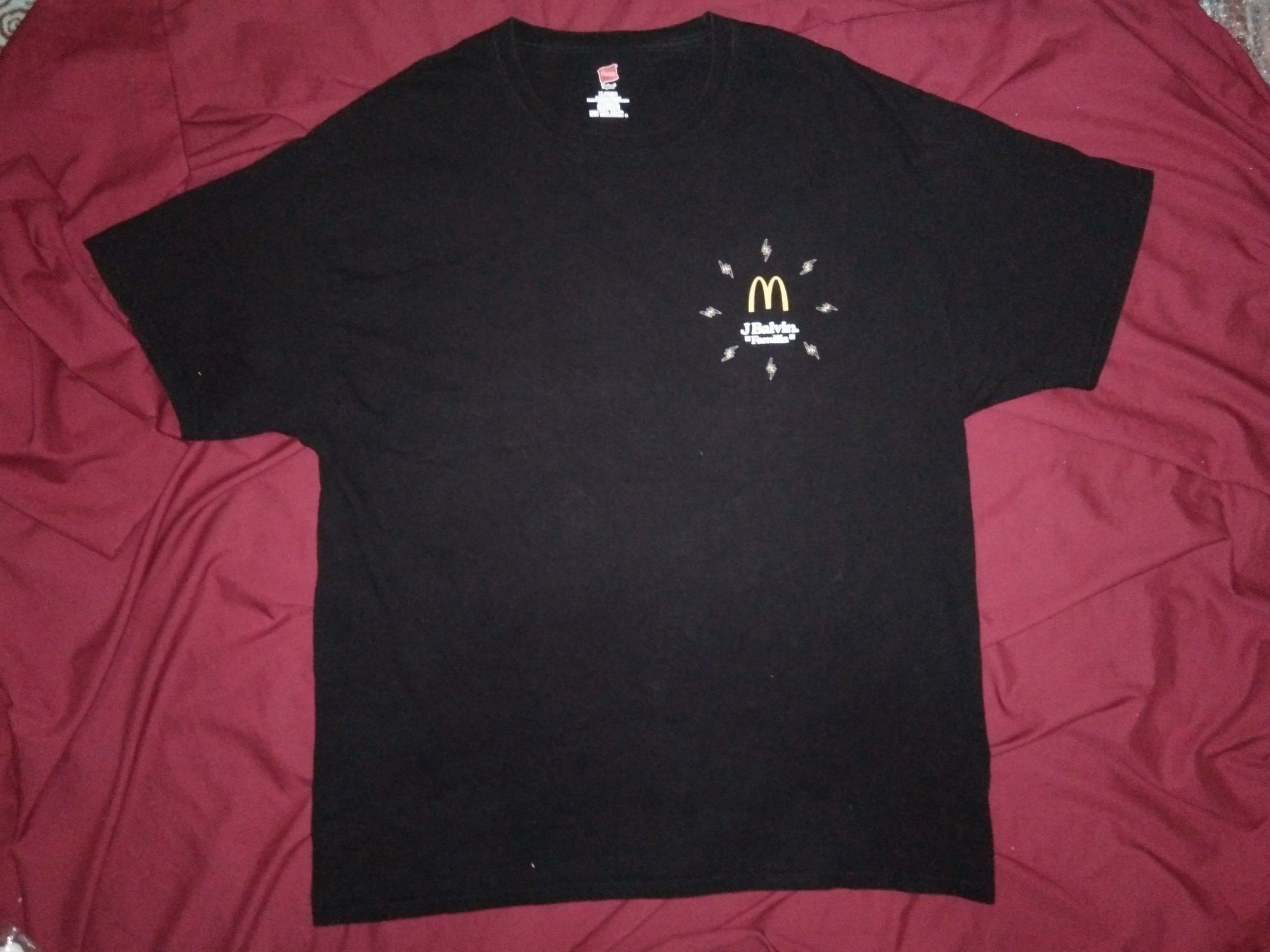 Band Tees J Balvin Familia x McDonalds logo tshirt solo singer latin Size US XL / EU 56 / 4 - 2 Thumbnail