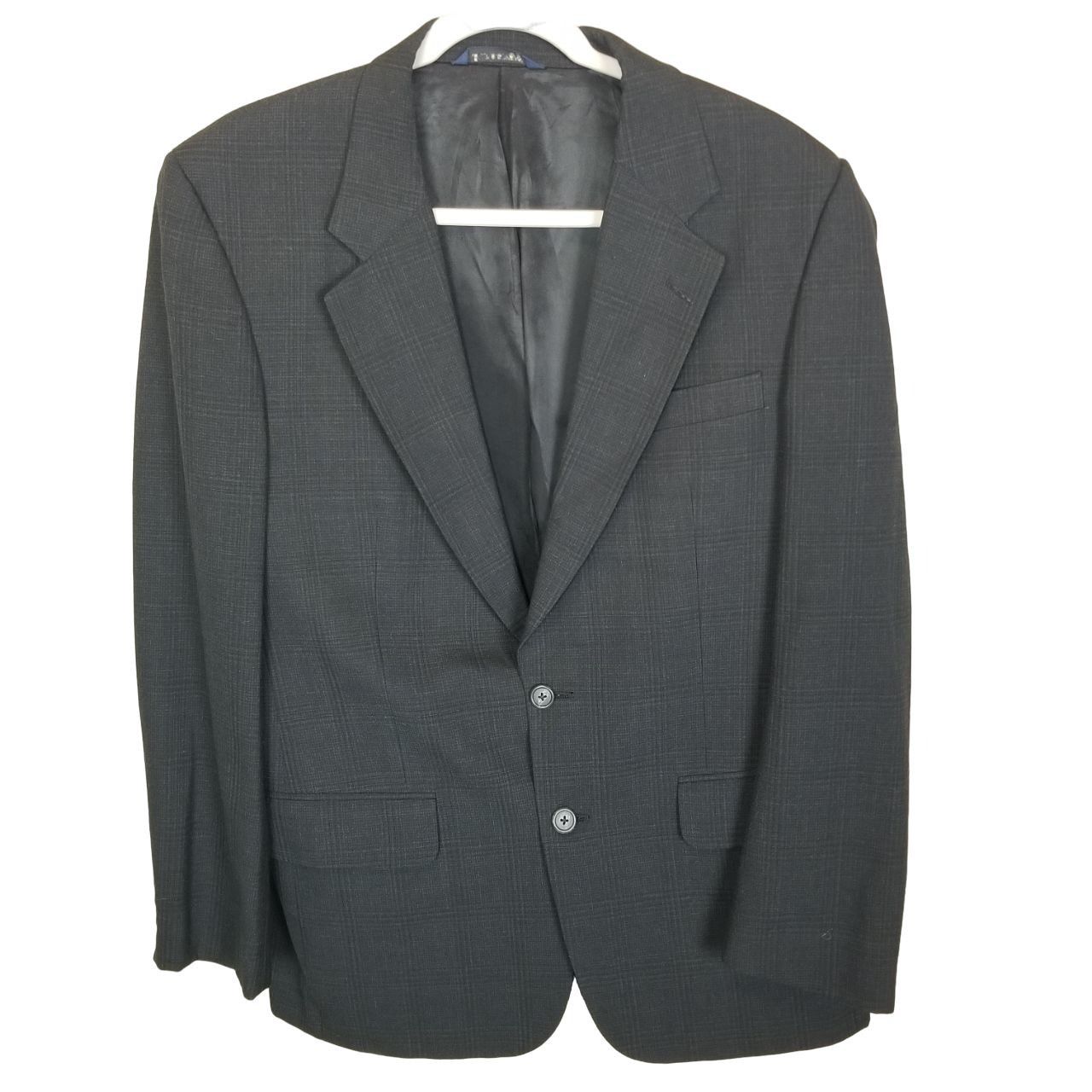 VTG Burberry Black Long Sleeves 2-Button Wool Blazer