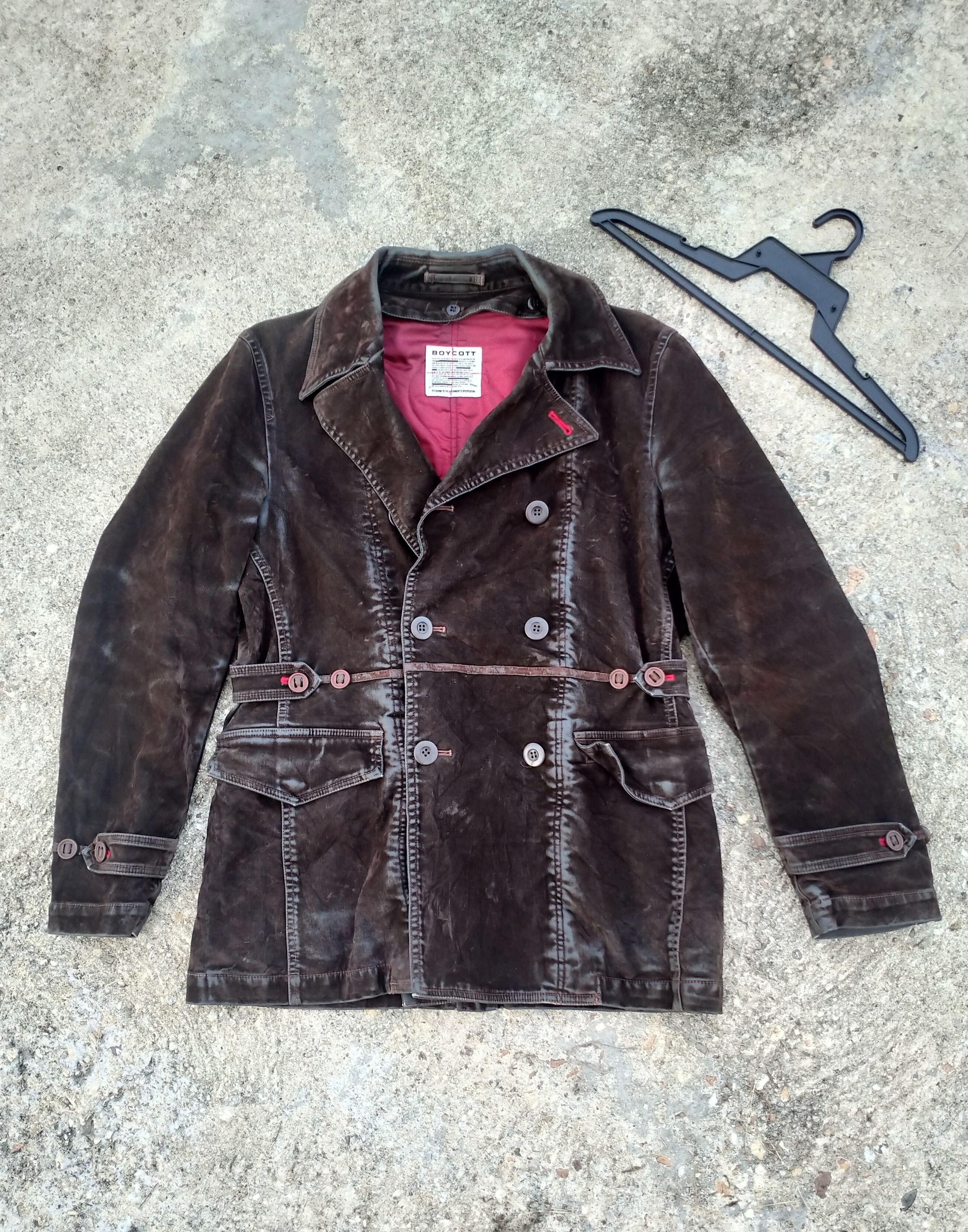 image of Archival Clothing x Boycott Peacoat in Brown, Men's (Size Medium)
