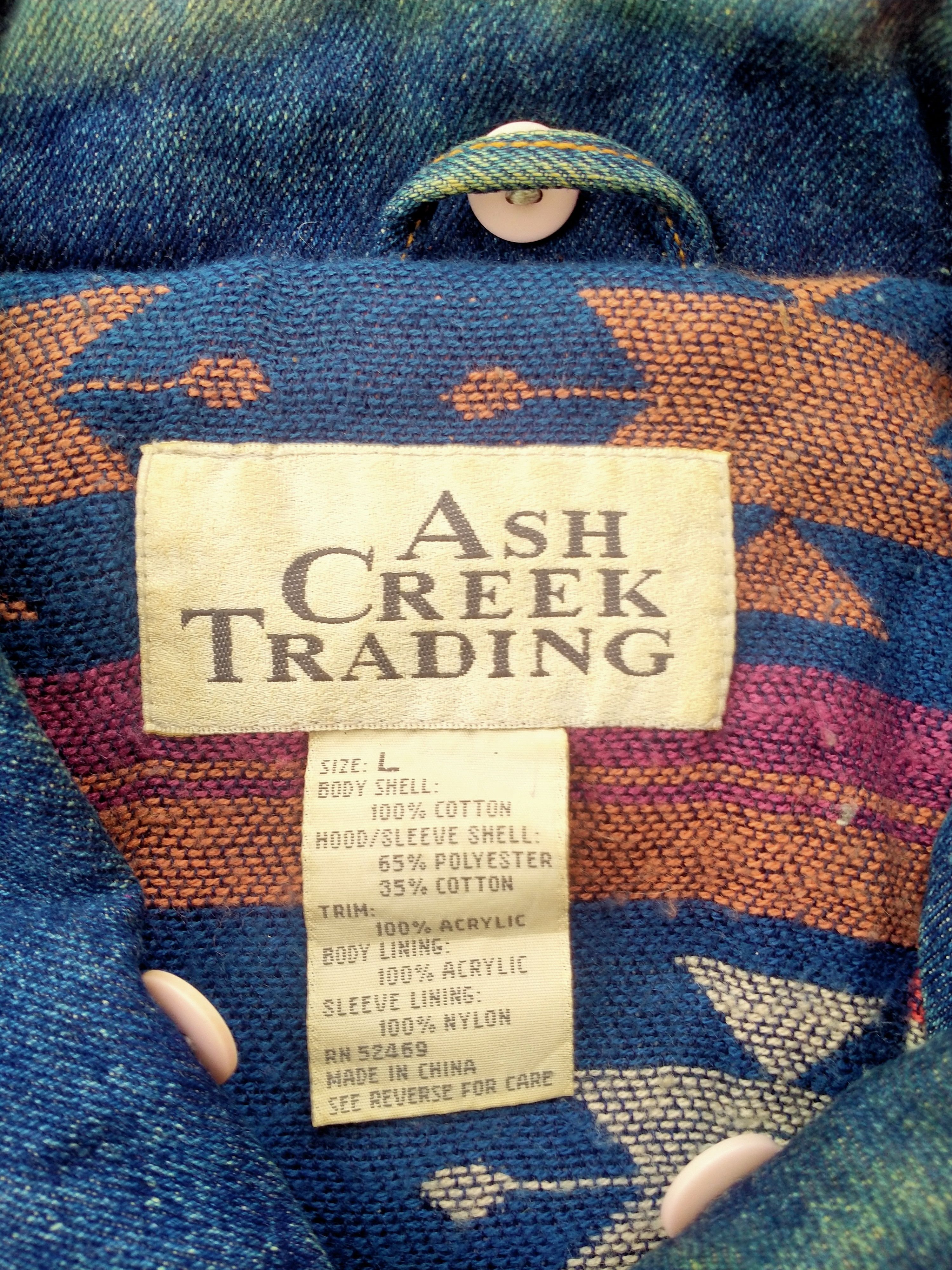 Vintage VINTAGE ASH CREEK TRADING NAVAJO DENIM JACKET Size US L / EU 52-54 / 3 - 2 Thumbnail