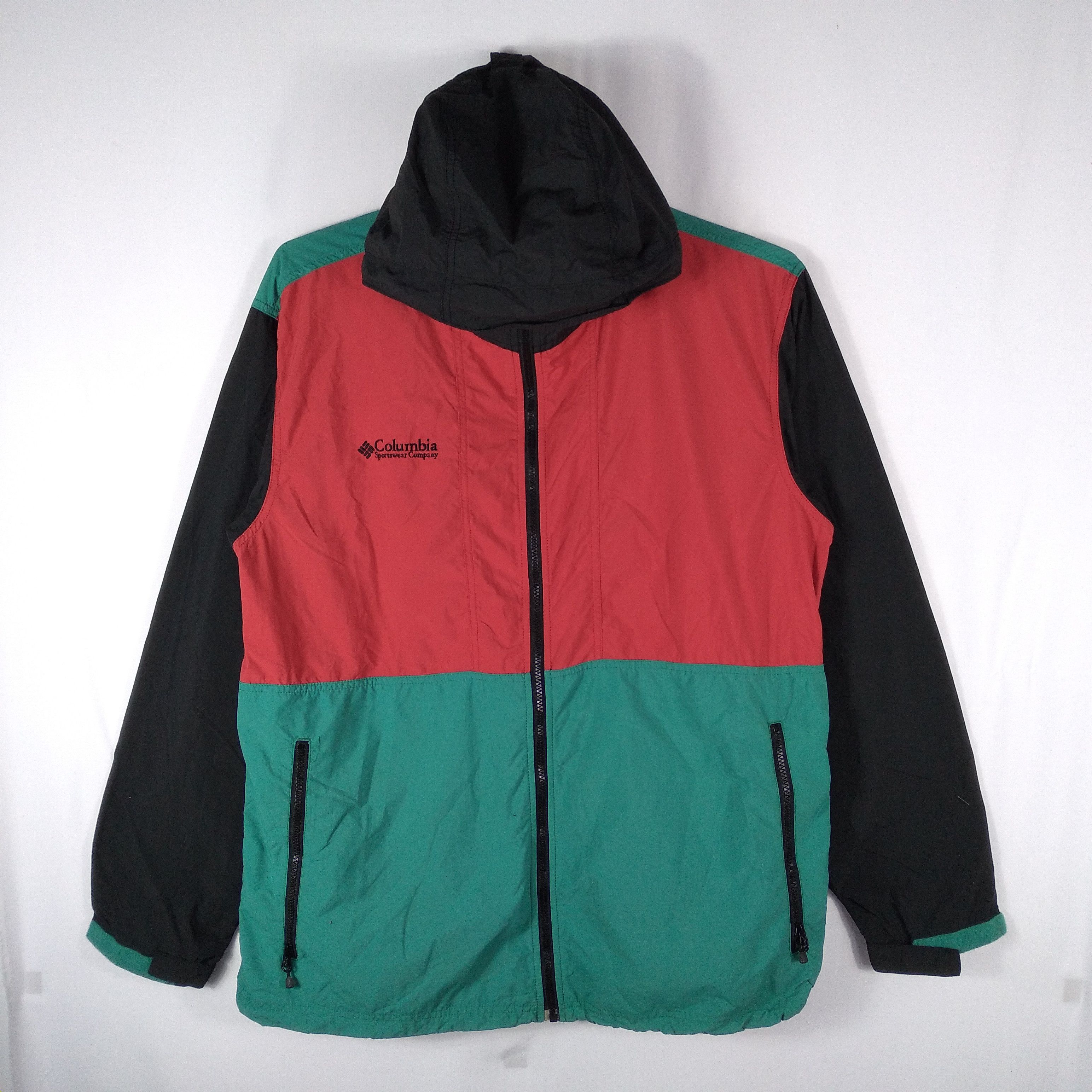 Columbia × Vintage Vintage Columbia Colour Block Hoodie Sweater Zipper Jacket Size US L / EU 52-54 / 3 - 1 Thumbnail