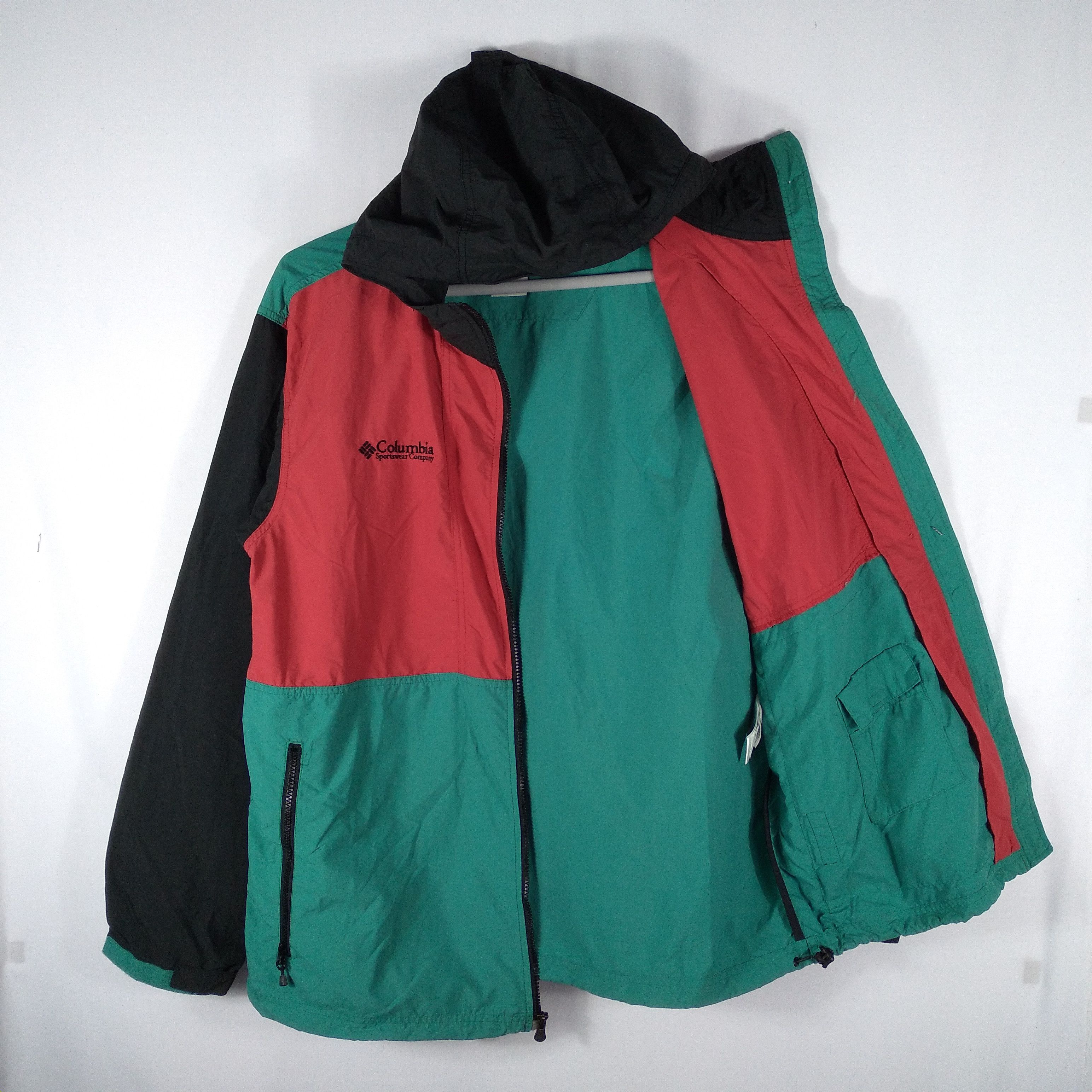 Columbia × Vintage Vintage Columbia Colour Block Hoodie Sweater Zipper Jacket Size US L / EU 52-54 / 3 - 10 Thumbnail