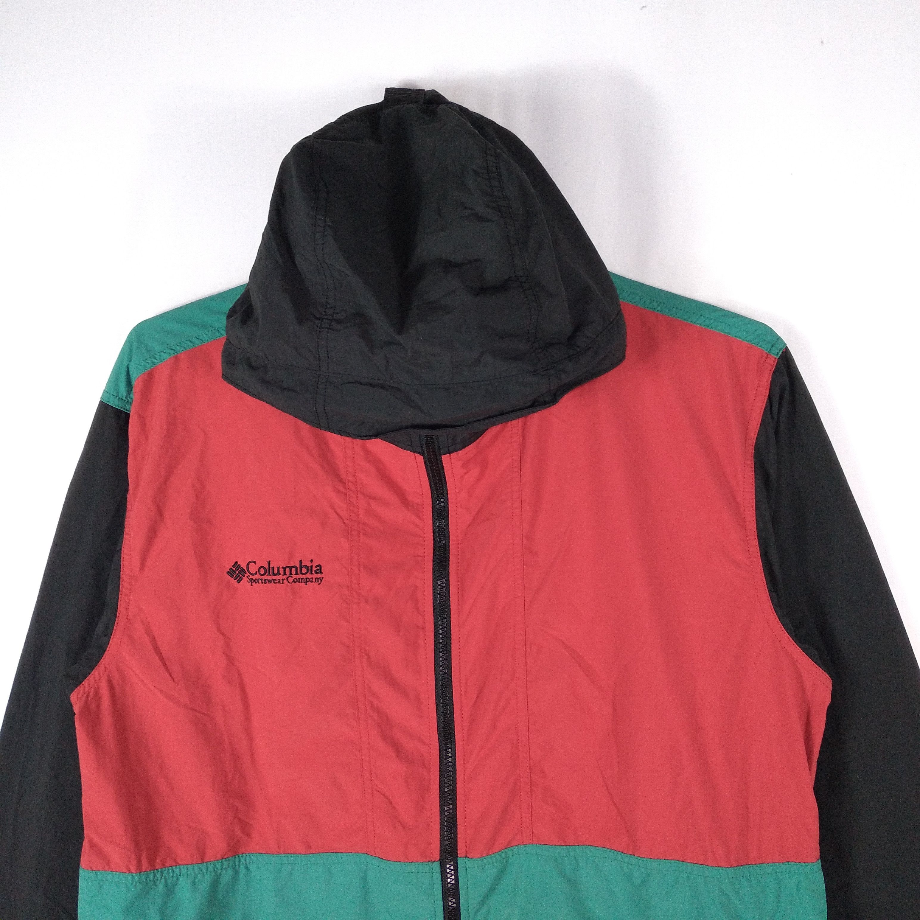 Columbia × Vintage Vintage Columbia Colour Block Hoodie Sweater Zipper Jacket Size US L / EU 52-54 / 3 - 2 Thumbnail