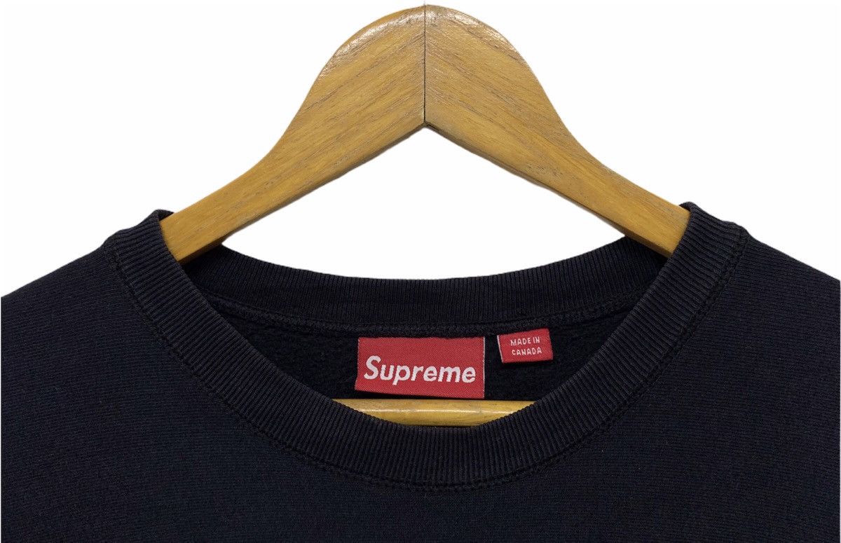 Vintage Supreme Box Logo Crewneck Black On Black Sweatshirt