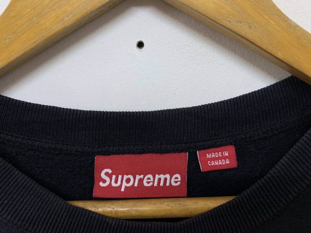 Vintage Supreme Box Logo Crewneck Black On Black Sweatshirt