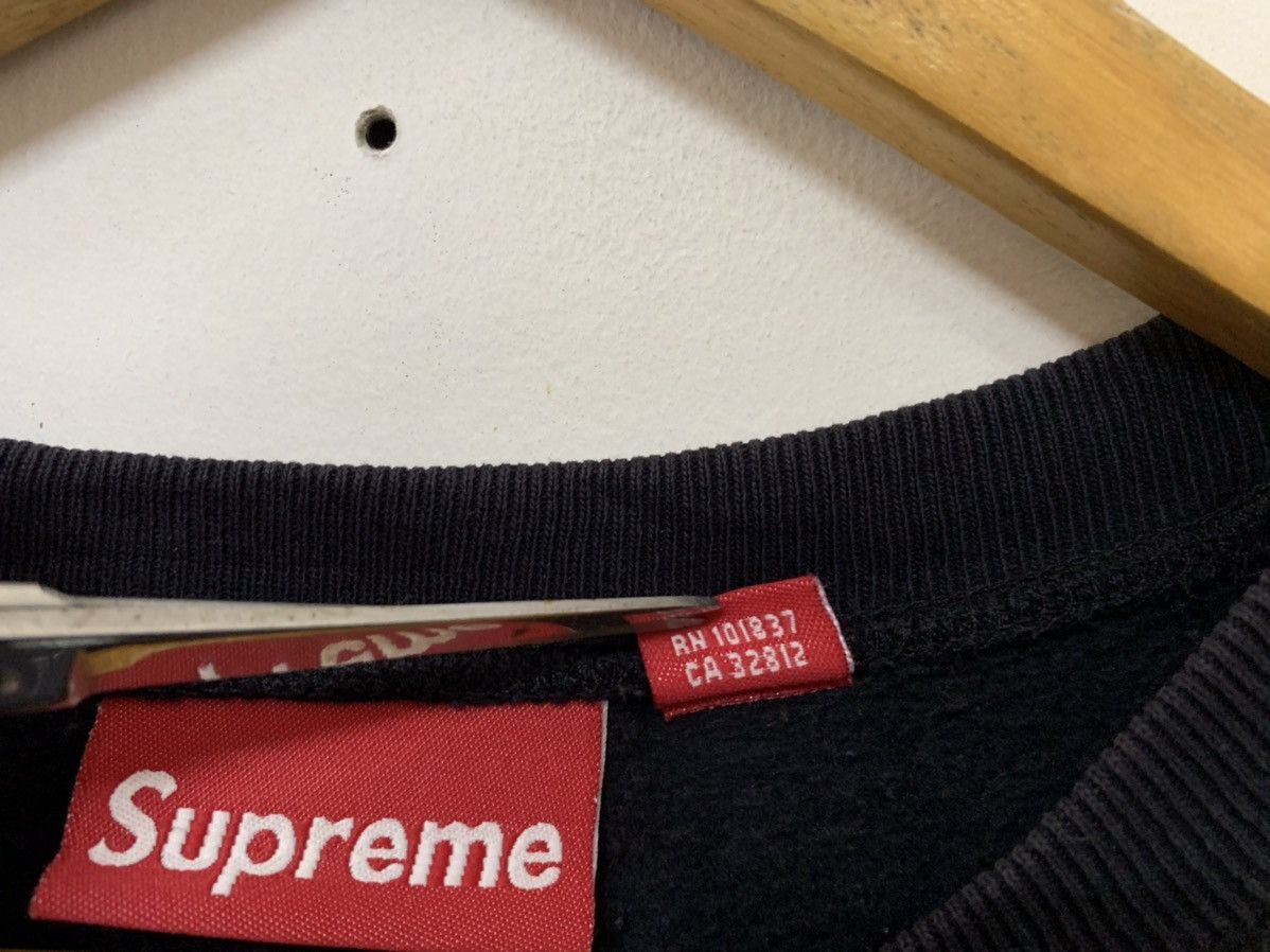 Vintage Supreme Box Logo Crewneck Black On Black Sweatshirt