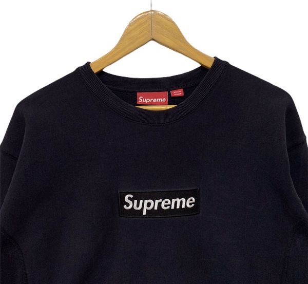 Supreme Vintage Supreme Box Logo Crewneck Black On Black