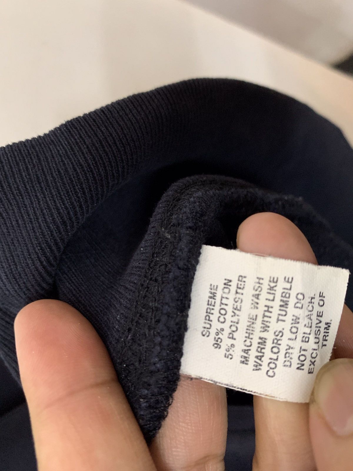 Vintage Supreme Box Logo Crewneck Black On Black Sweatshirt