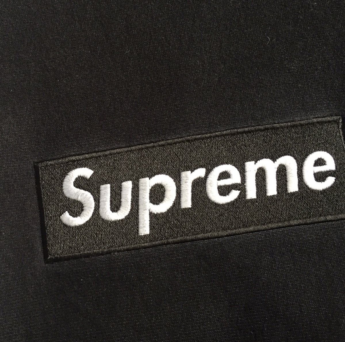 Vintage Supreme Box Logo Crewneck Black On Black Sweatshirt