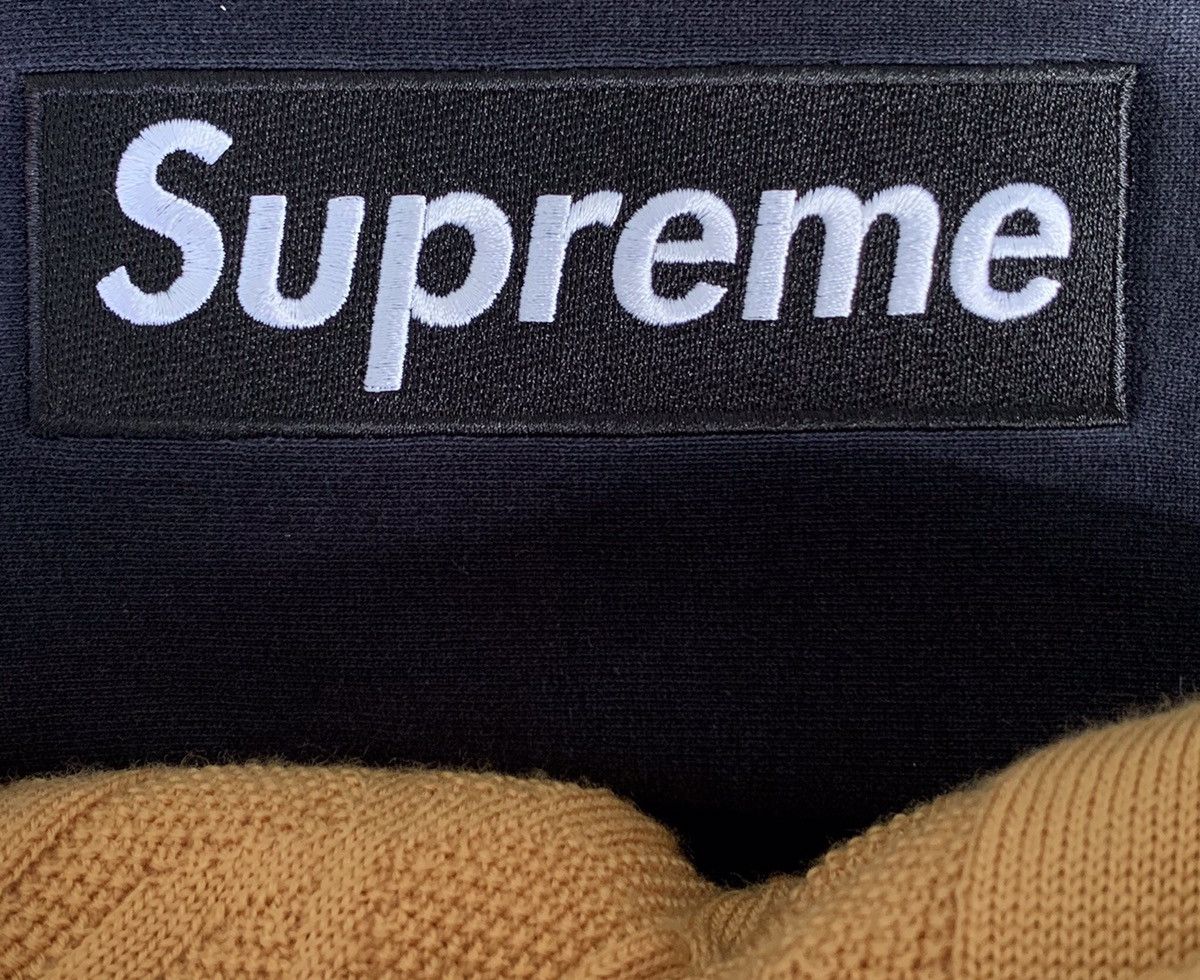 Vintage Supreme Box Logo Crewneck Black On Black Sweatshirt
