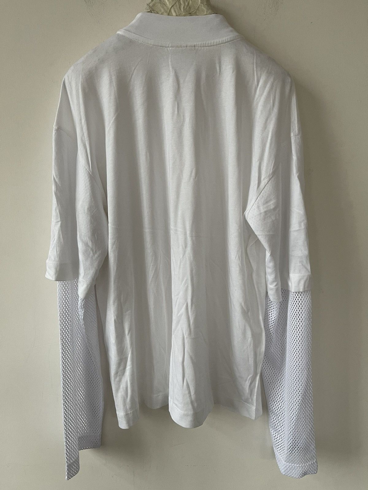 Dries Van Noten Dries Van Noten White Mesh Double Layer Long Sleeve T-Shirt Size US S / EU 44-46 / 1 - 3 Thumbnail
