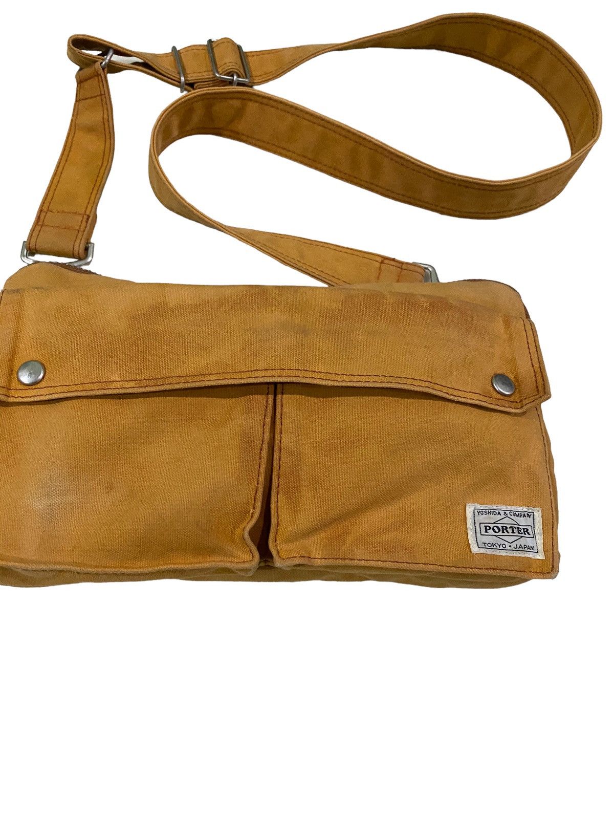 Japanese Brand × Porter Rare Porter Yoshida canvas sling bag Size ONE SIZE - 4 Thumbnail