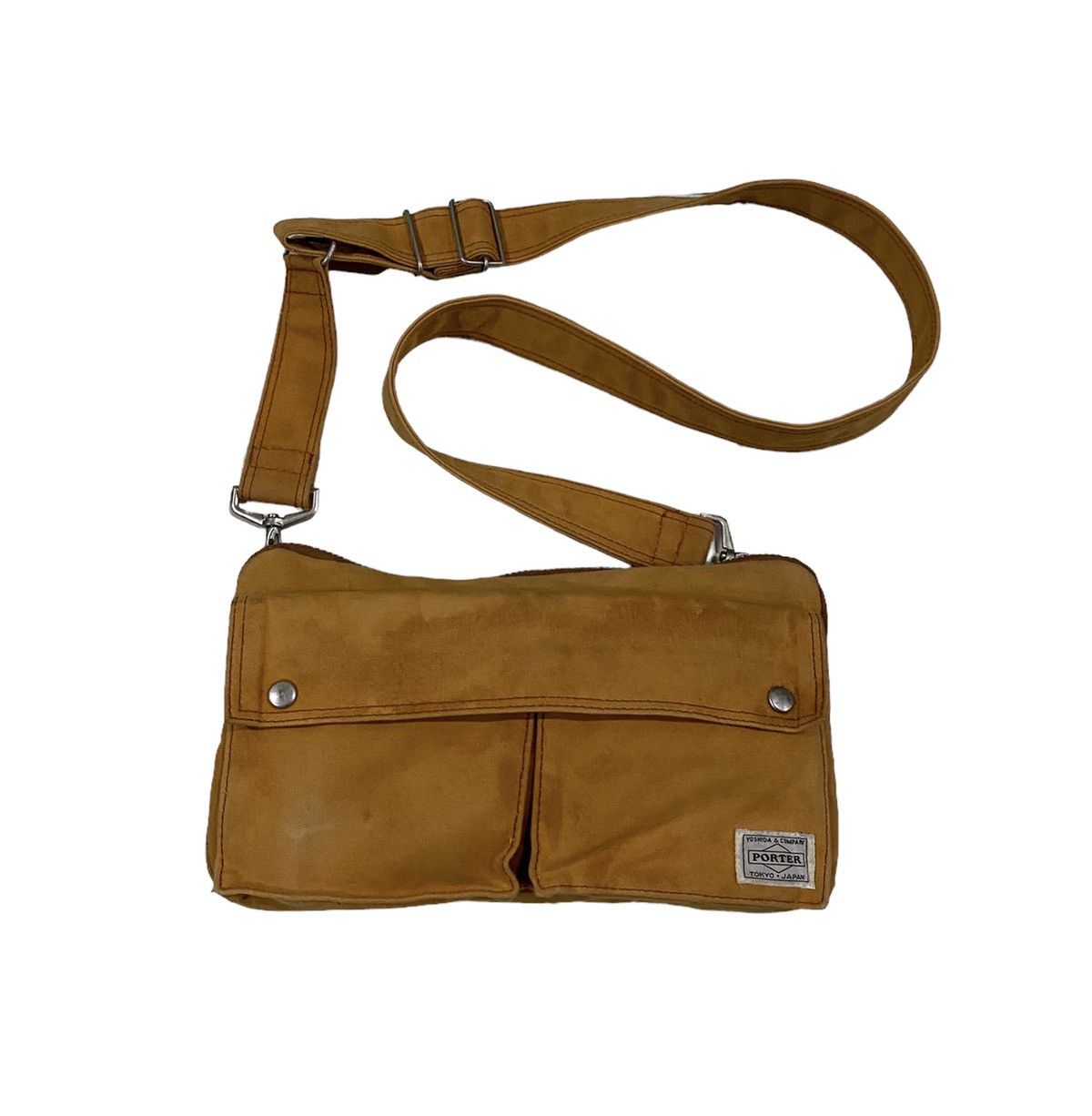 Japanese Brand × Porter Rare Porter Yoshida canvas sling bag Size ONE SIZE - 1 Thumbnail