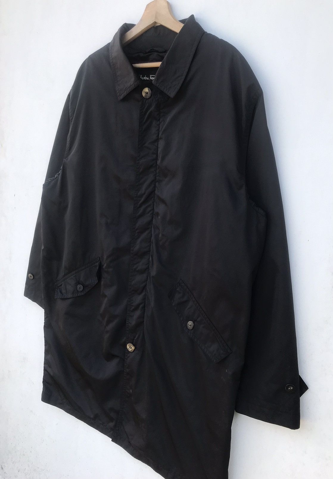 Designer × Salvatore Ferragamo Salvatore Ferragamo Long Jacket Made In Italy Size US L / EU 52-54 / 3 - 6 Thumbnail