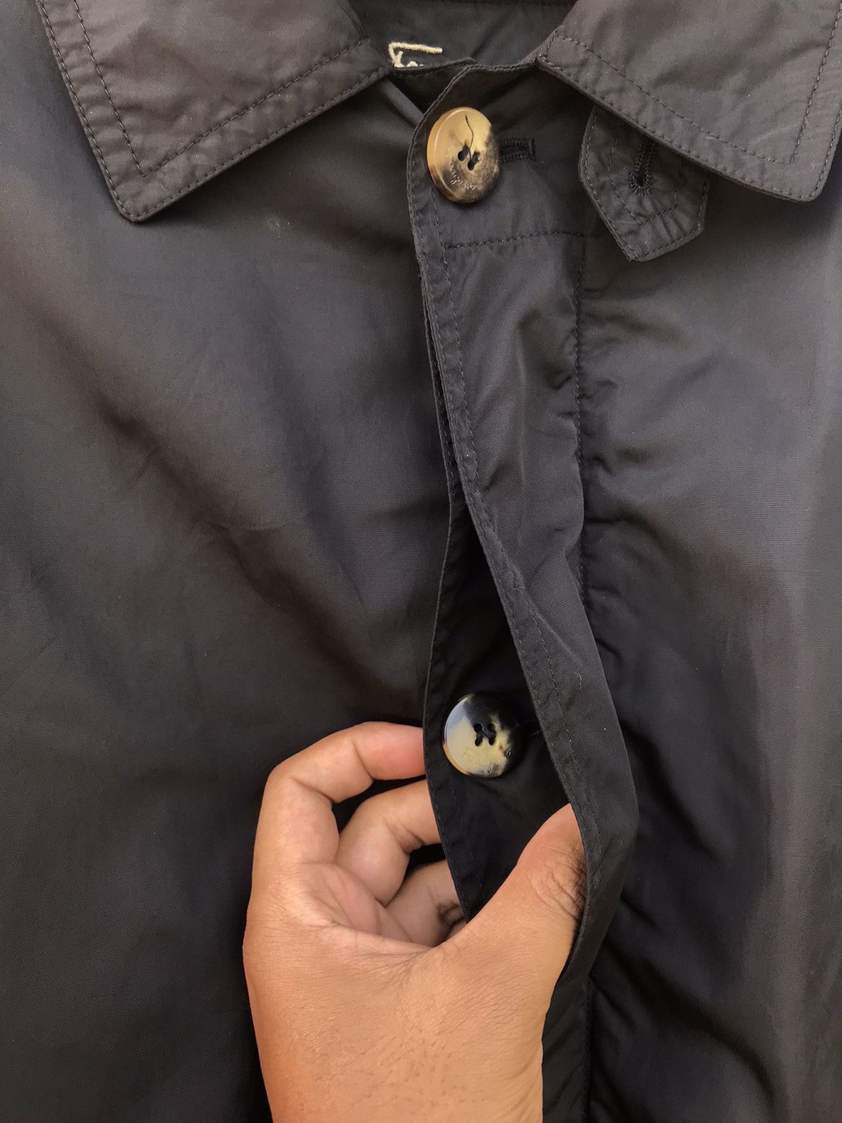 Designer × Salvatore Ferragamo Salvatore Ferragamo Long Jacket Made In Italy Size US L / EU 52-54 / 3 - 16 Thumbnail