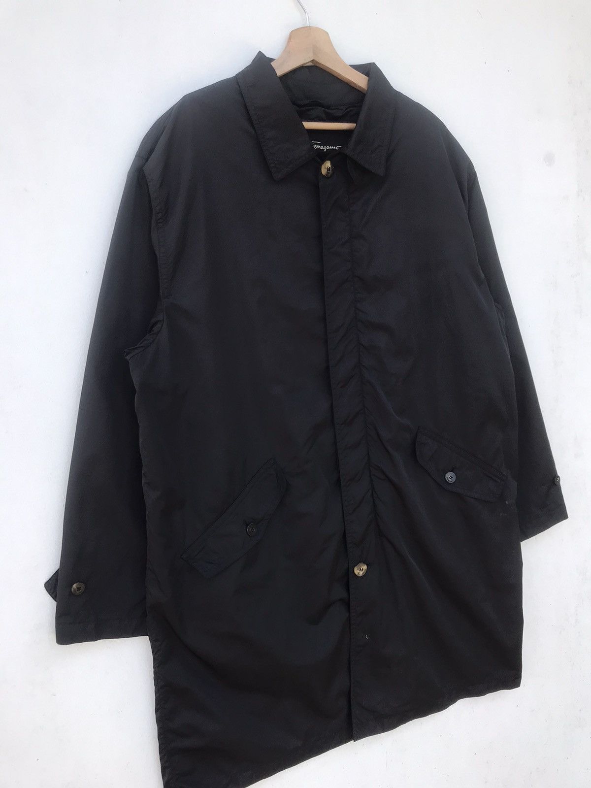 Designer × Salvatore Ferragamo Salvatore Ferragamo Long Jacket Made In Italy Size US L / EU 52-54 / 3 - 5 Thumbnail