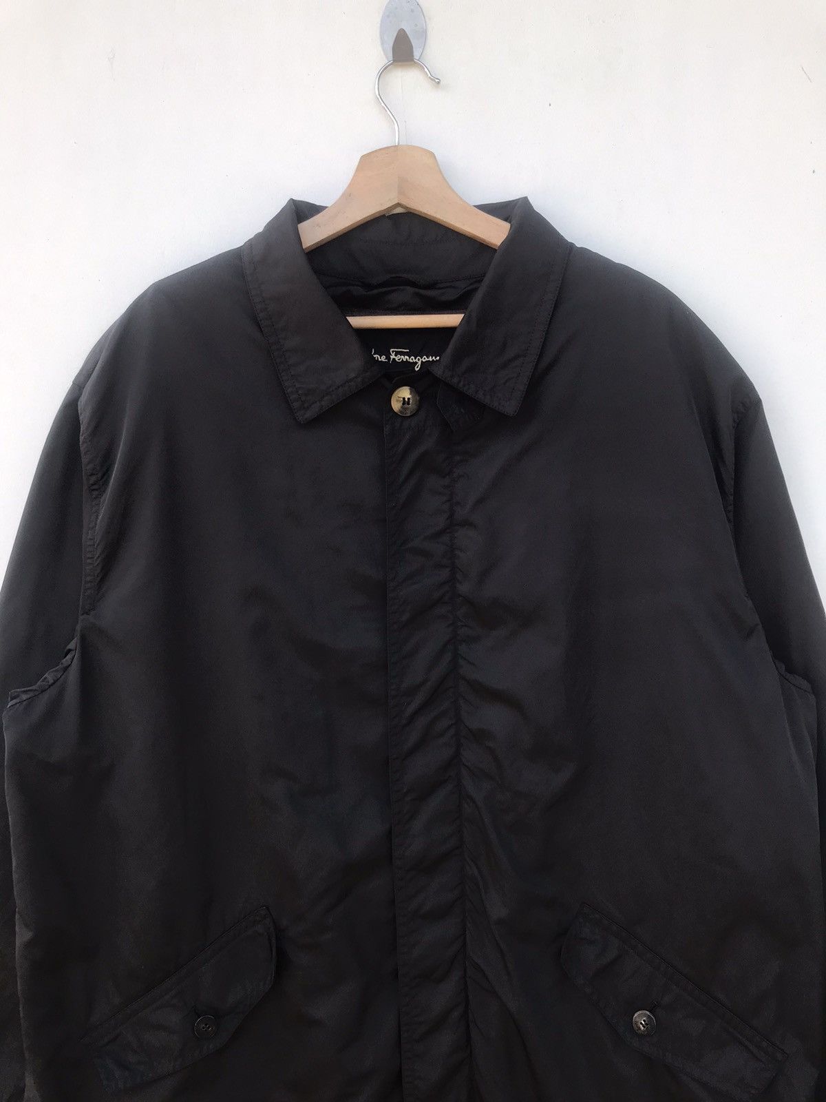 Designer × Salvatore Ferragamo Salvatore Ferragamo Long Jacket Made In Italy Size US L / EU 52-54 / 3 - 7 Thumbnail