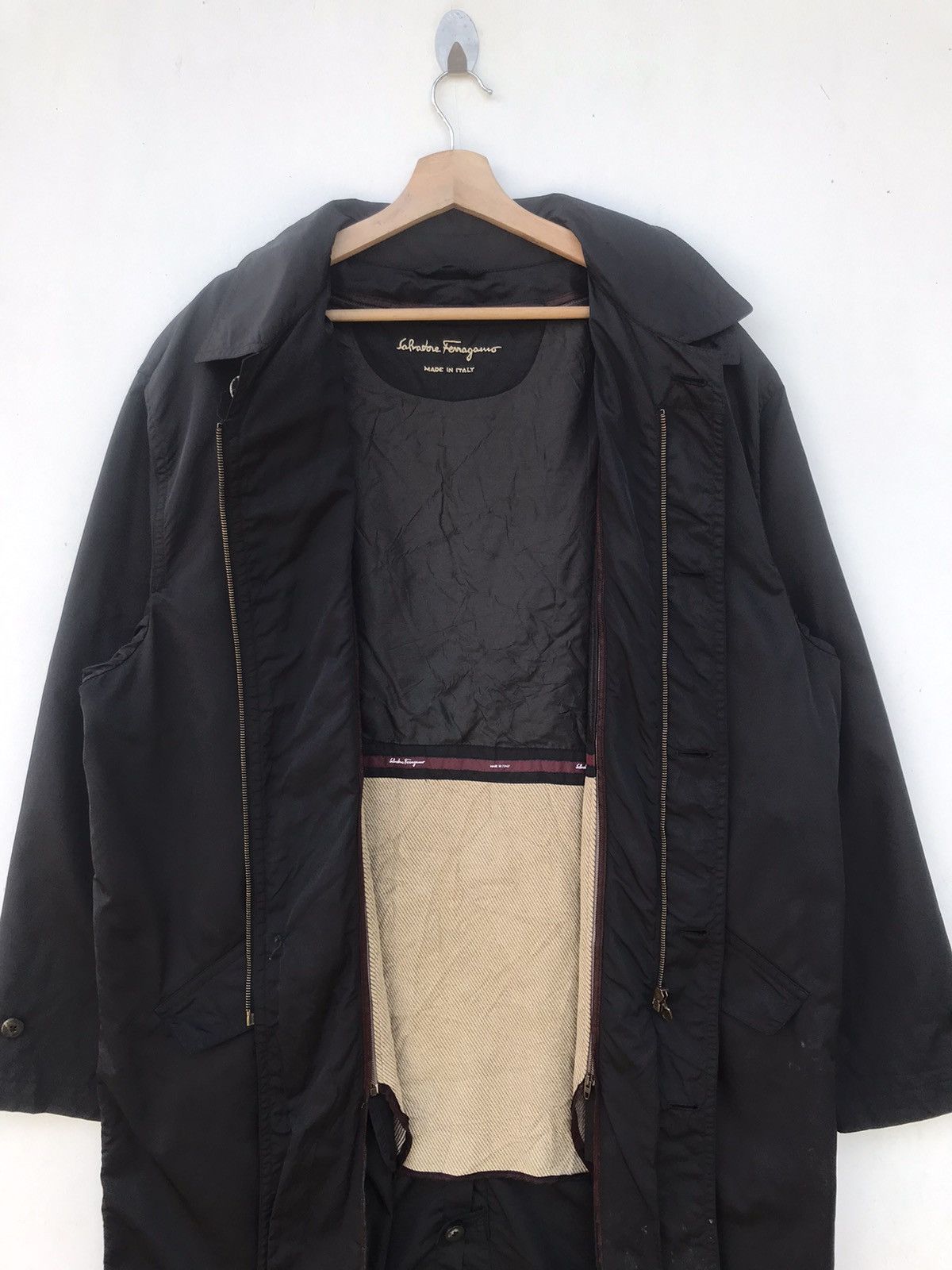 Designer × Salvatore Ferragamo Salvatore Ferragamo Long Jacket Made In Italy Size US L / EU 52-54 / 3 - 4 Thumbnail