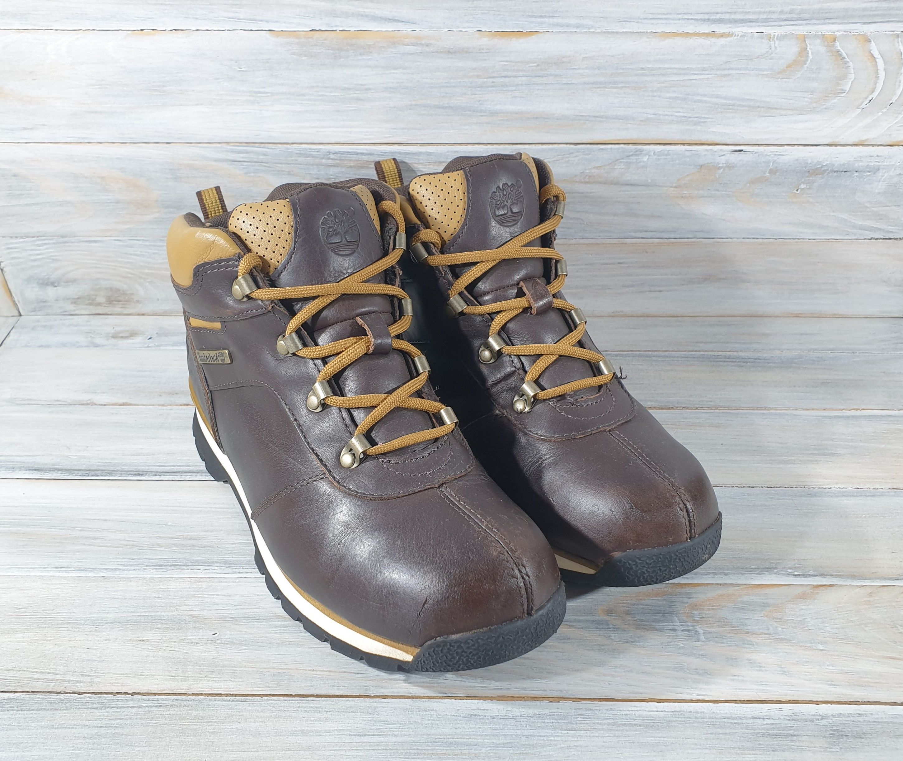 Leather TIMBERLAND SPLITROCK 2 Boys Leather Boots Winter CasualShoes Size US 5.5 / EU 38 - 2 Thumbnail