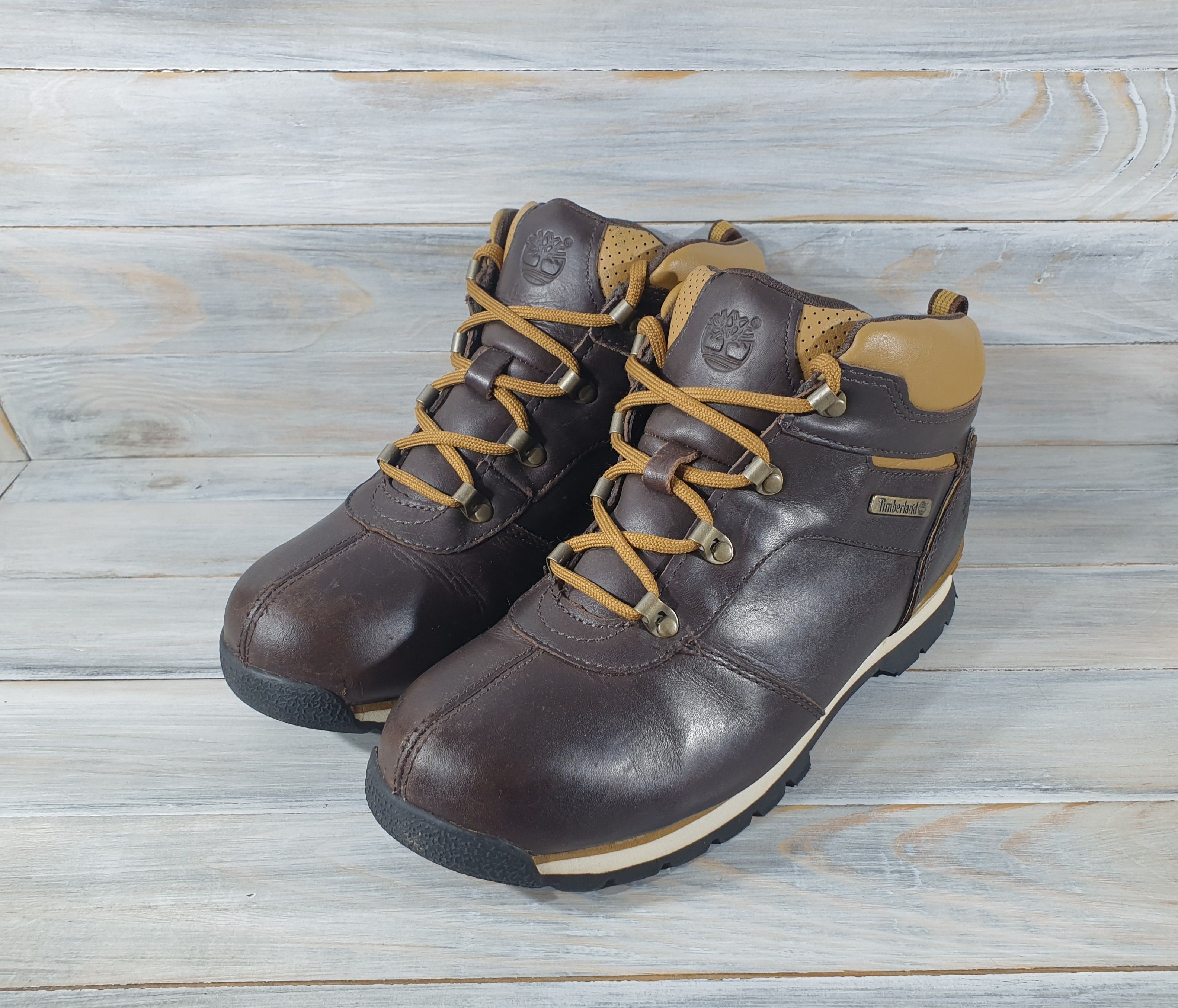 Leather TIMBERLAND SPLITROCK 2 Boys Leather Boots Winter CasualShoes Size US 5.5 / EU 38 - 4 Thumbnail