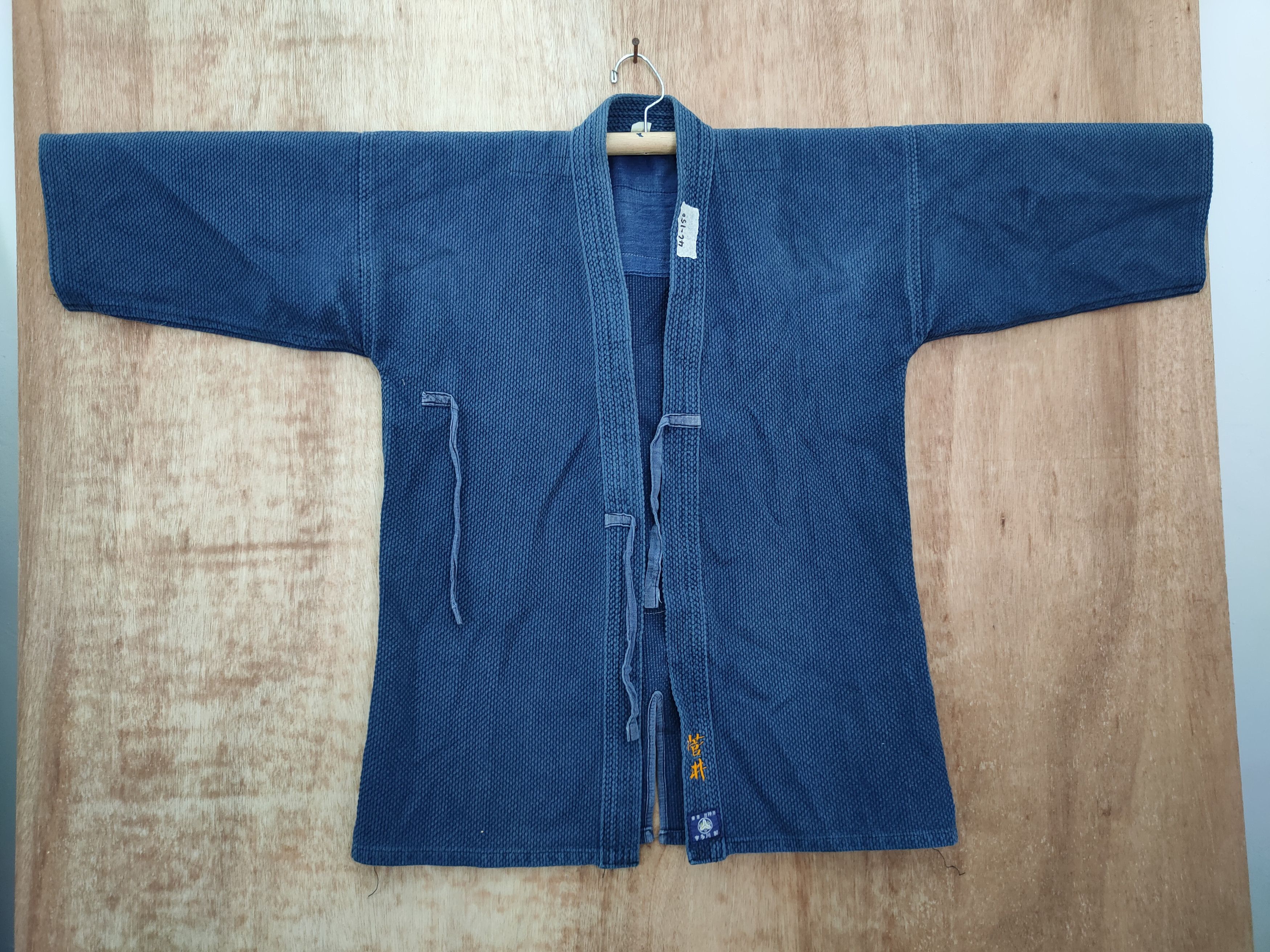 Indigo Japan kimono indigo skull cardigan denim vintage #46-150 Size US M / EU 48-50 / 2 - 5 Thumbnail