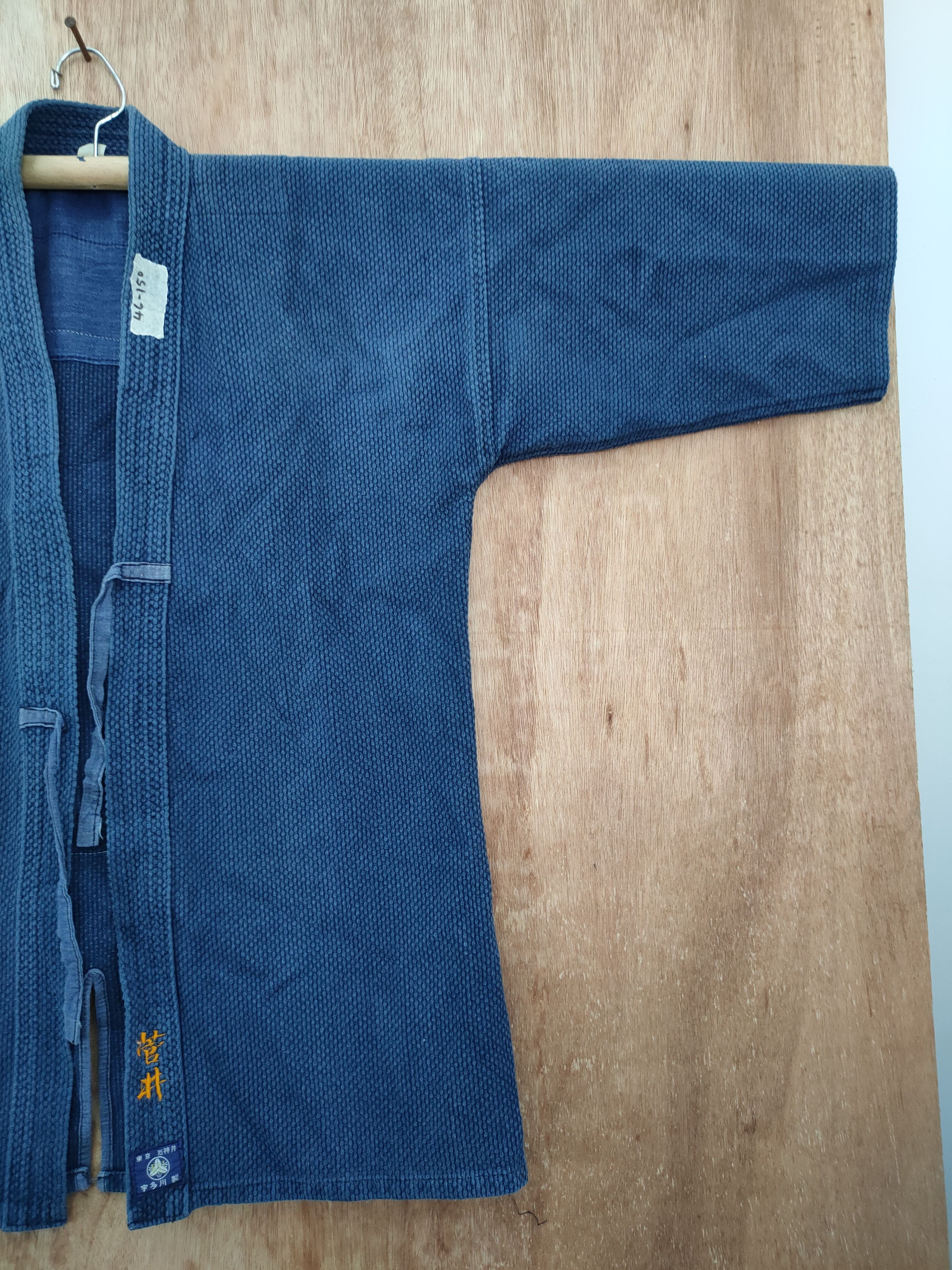 Indigo Japan kimono indigo skull cardigan denim vintage #46-150 Size US M / EU 48-50 / 2 - 7 Thumbnail