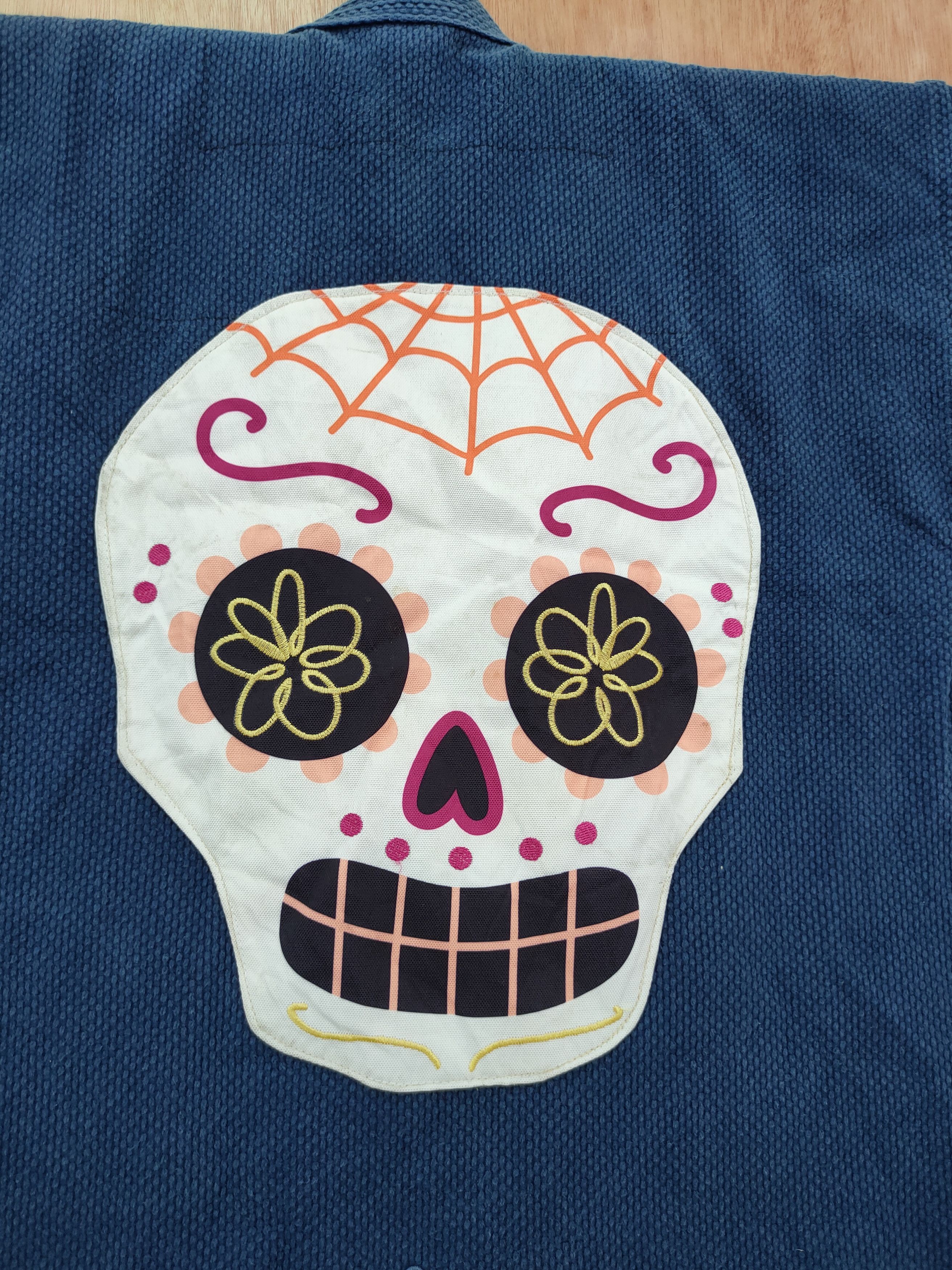 Indigo Japan kimono indigo skull cardigan denim vintage #46-150 Size US M / EU 48-50 / 2 - 4 Thumbnail
