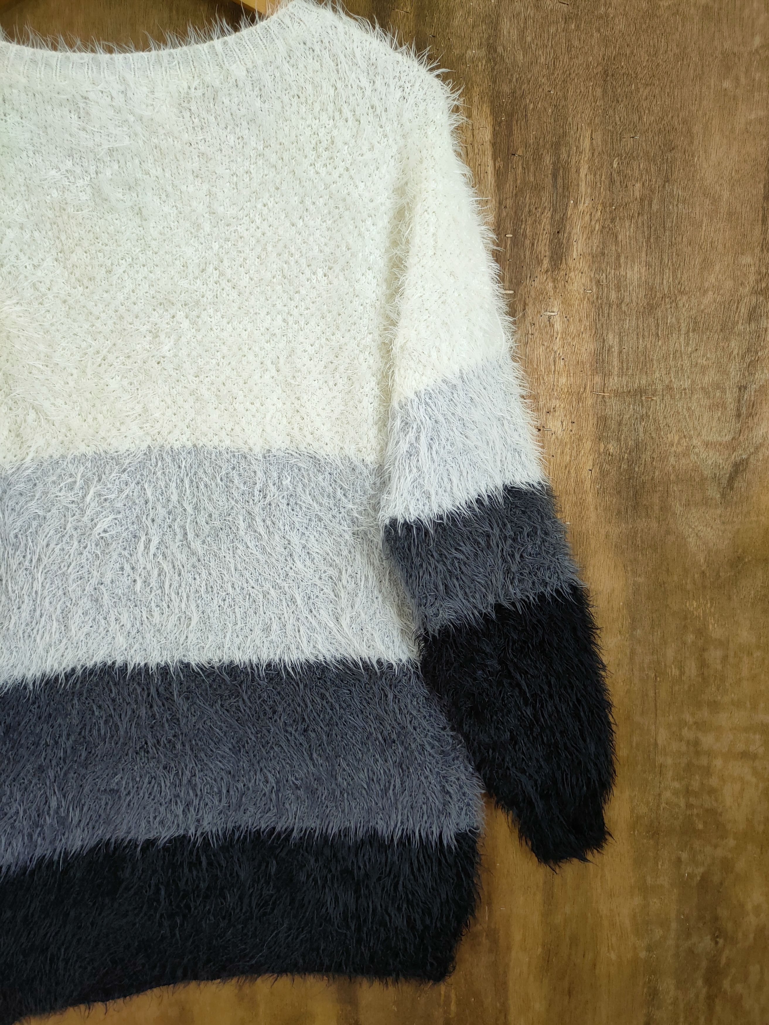 Vintage D Cecil Mc Bee mohair shag shaggy fur knitwear #46-1007 Size US M / EU 48-50 / 2 - 12 Thumbnail