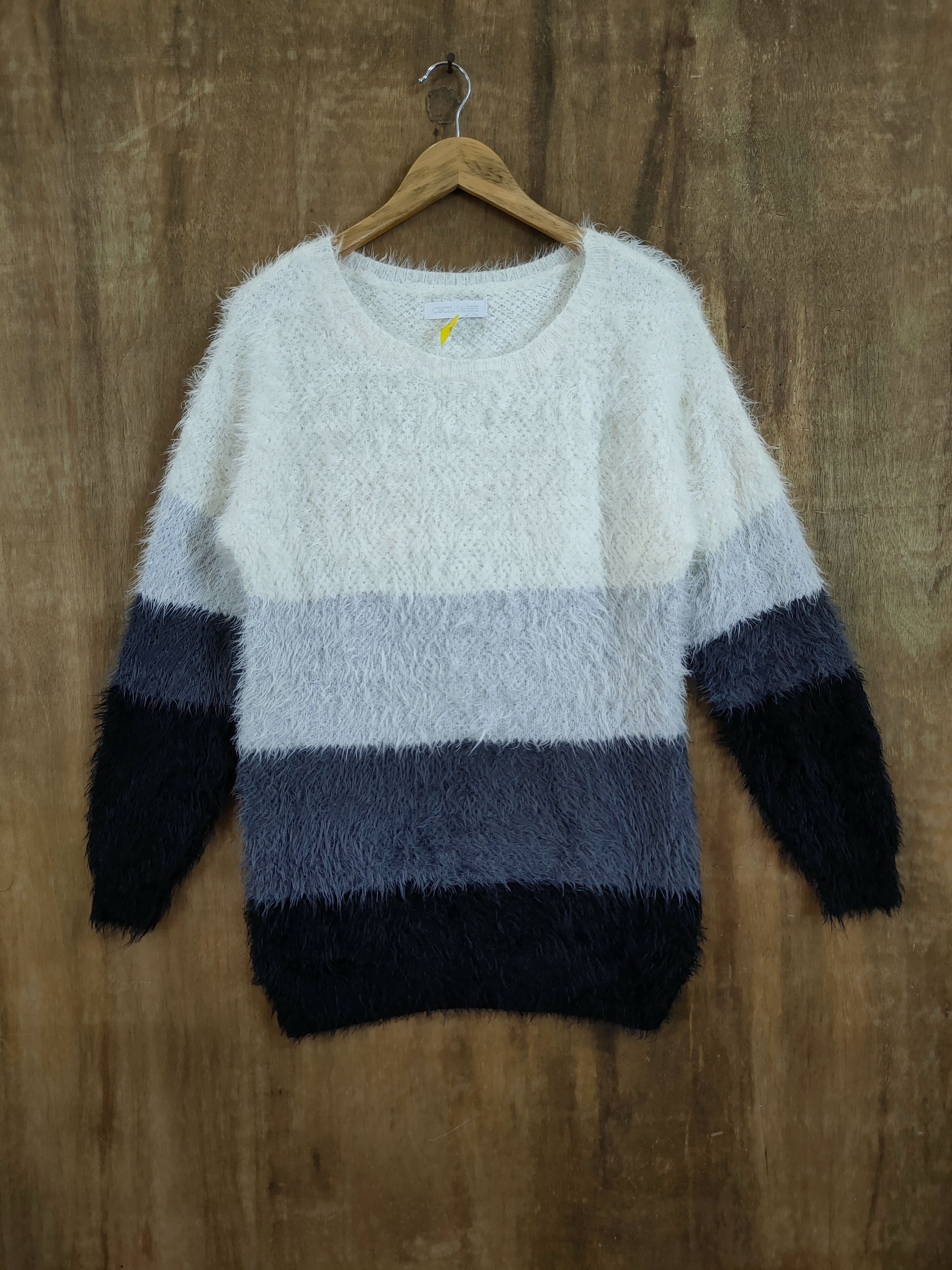 Vintage D Cecil Mc Bee mohair shag shaggy fur knitwear #46-1007 Size US M / EU 48-50 / 2 - 1 Thumbnail