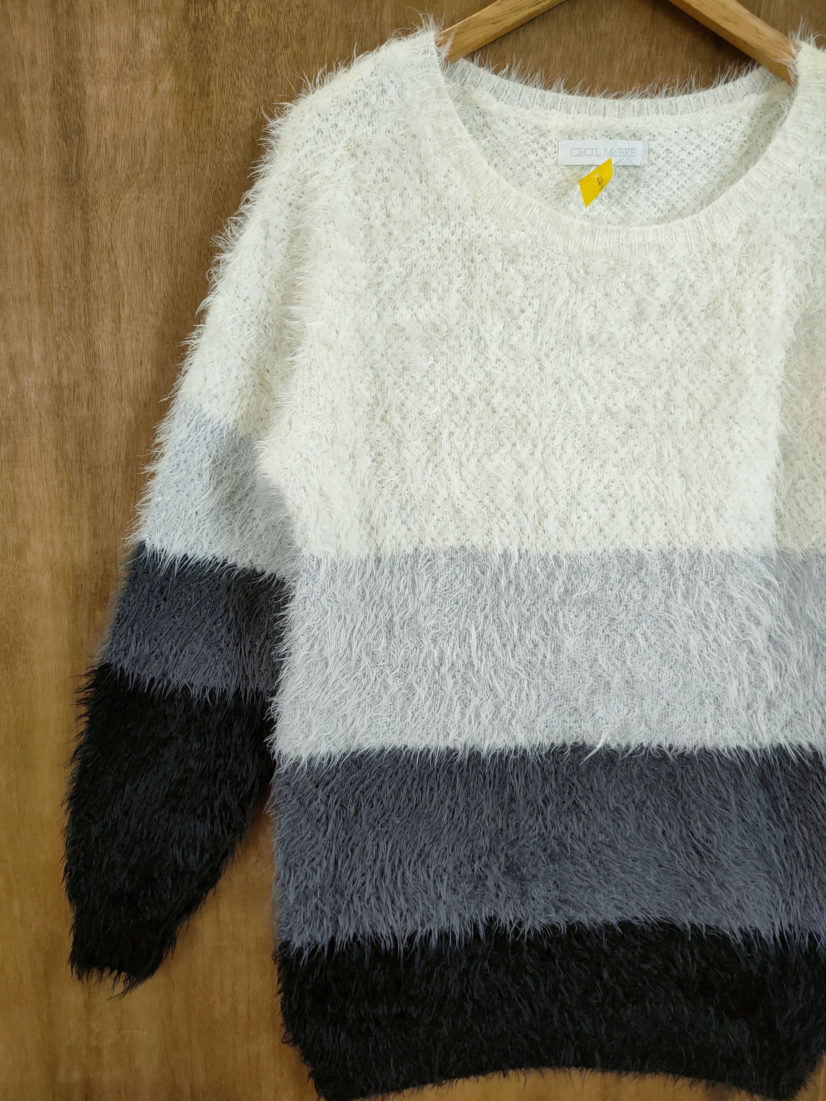 Vintage D Cecil Mc Bee mohair shag shaggy fur knitwear #46-1007 Size US M / EU 48-50 / 2 - 2 Thumbnail
