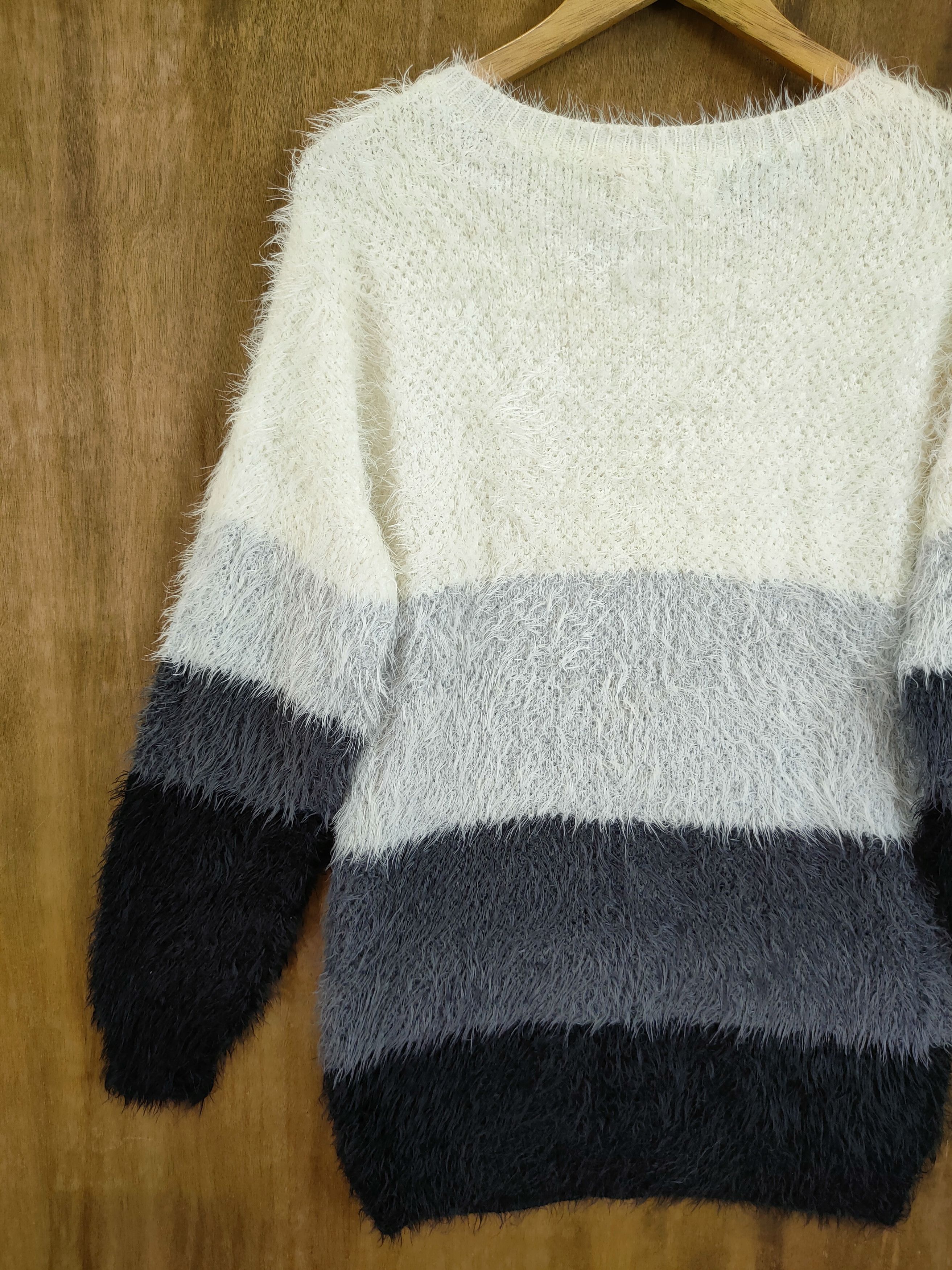 Vintage D Cecil Mc Bee mohair shag shaggy fur knitwear #46-1007 Size US M / EU 48-50 / 2 - 11 Thumbnail