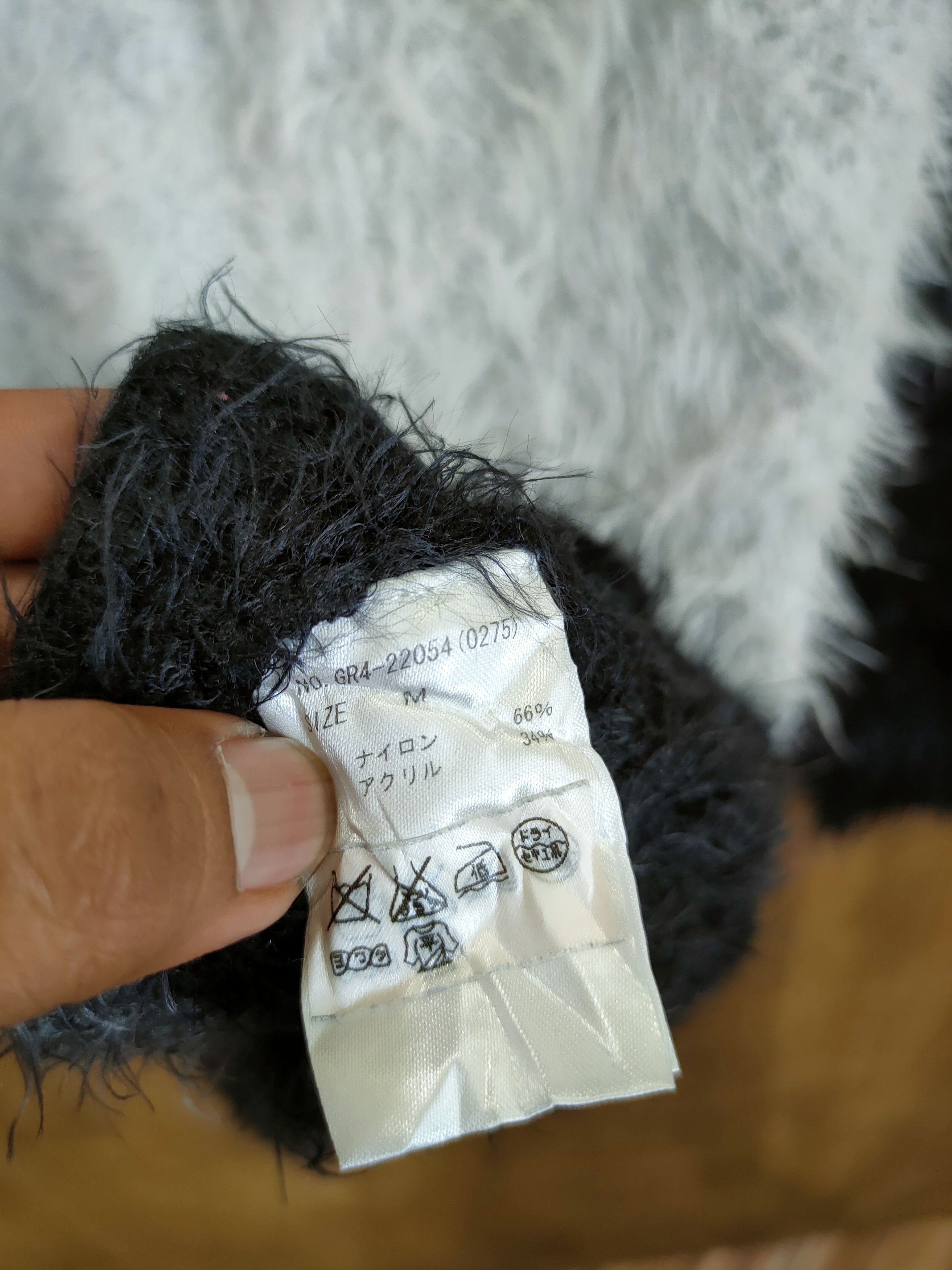 Vintage D Cecil Mc Bee mohair shag shaggy fur knitwear #46-1007 Size US M / EU 48-50 / 2 - 8 Thumbnail