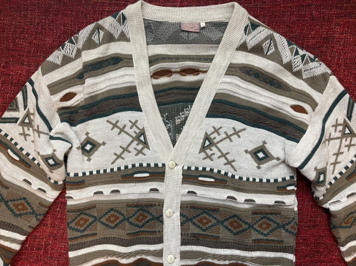 Vintage Vintage 90s coogi style wool cable knit cardigan Size US L / EU 52-54 / 3 - 4 Thumbnail